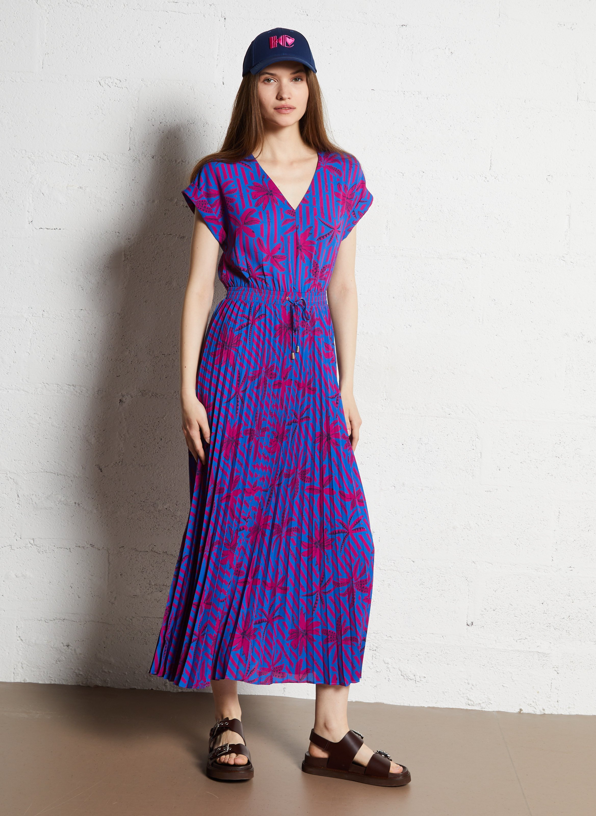 Dress Robe Longue Ikks Femme Print Robe Longue Icode Robe Mi