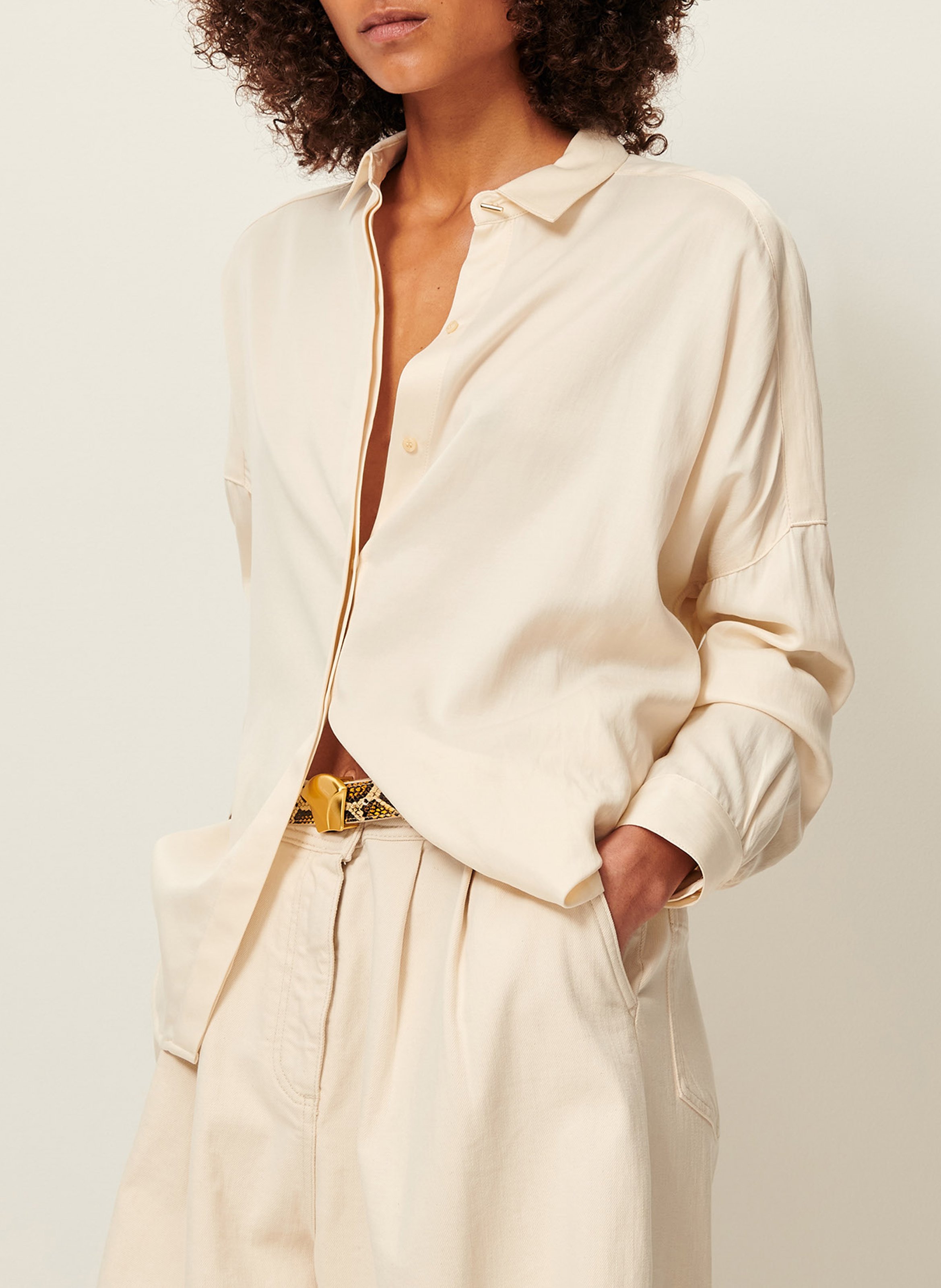 Chemise col classique SESSUN Beige