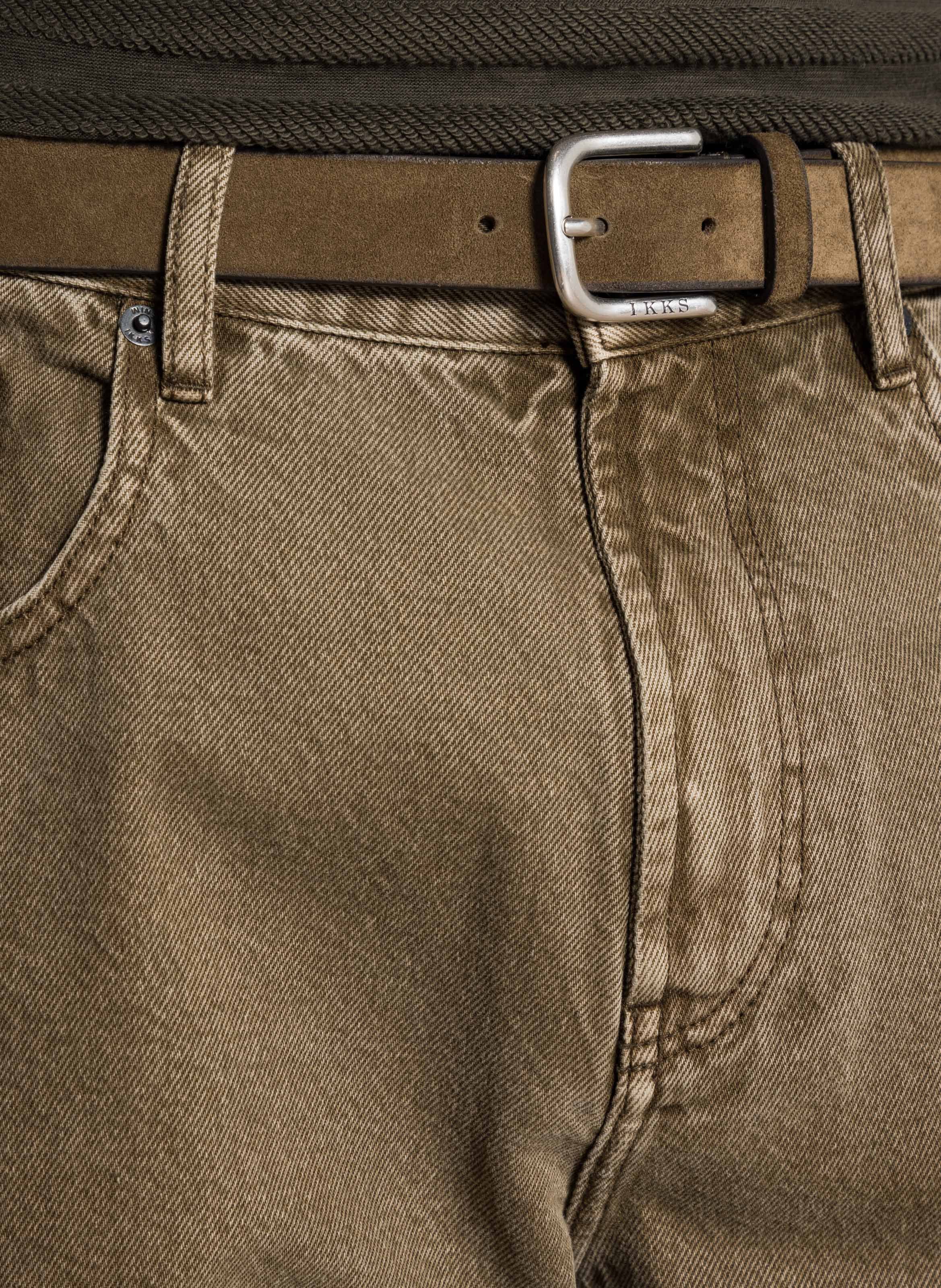 Suede belt with buckle IKKS Brown