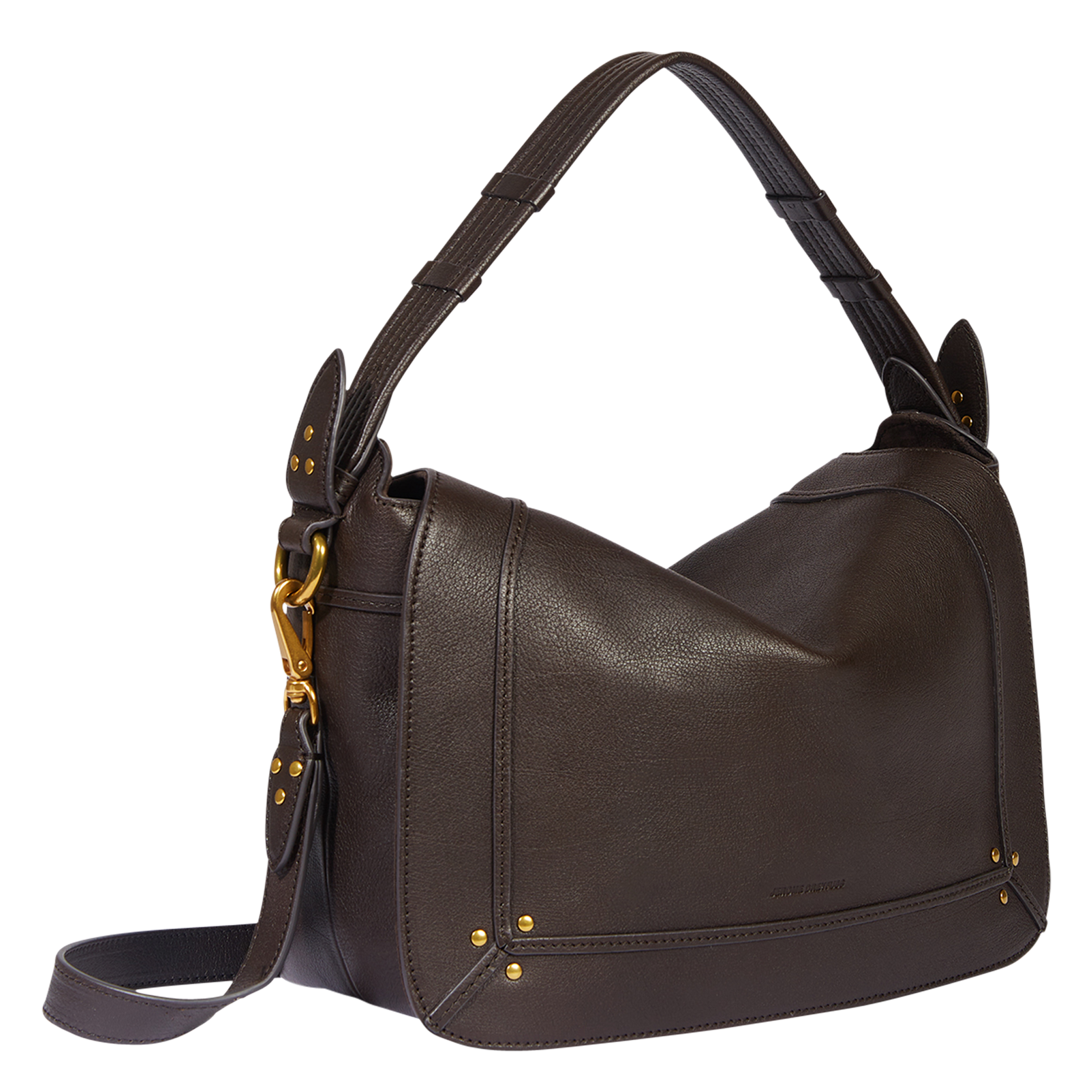 Sac bandoulière à rabat en cuir JEROME DREYFUSS Marron