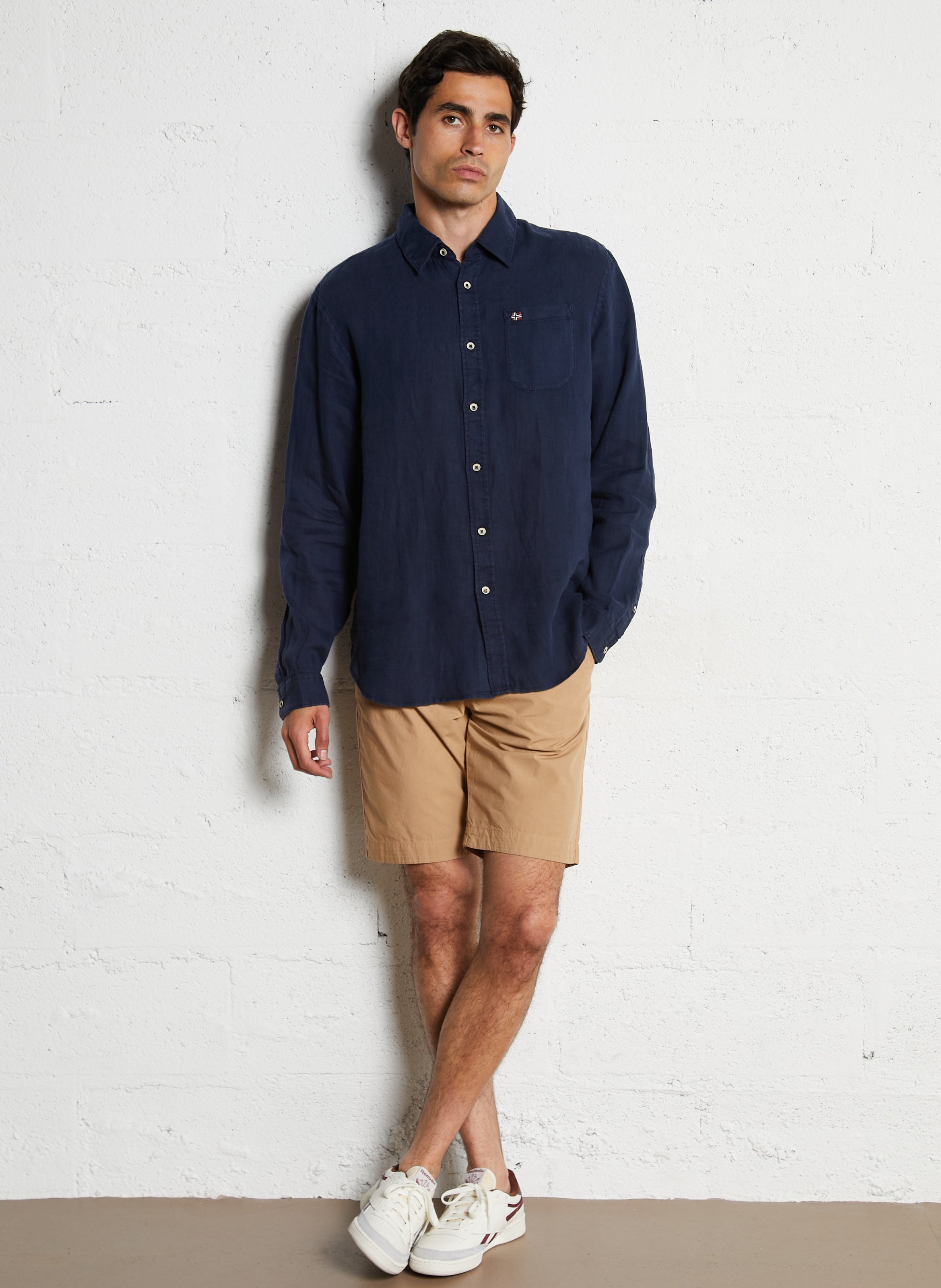 Straight cotton shorts NAPAPIJRI Beige