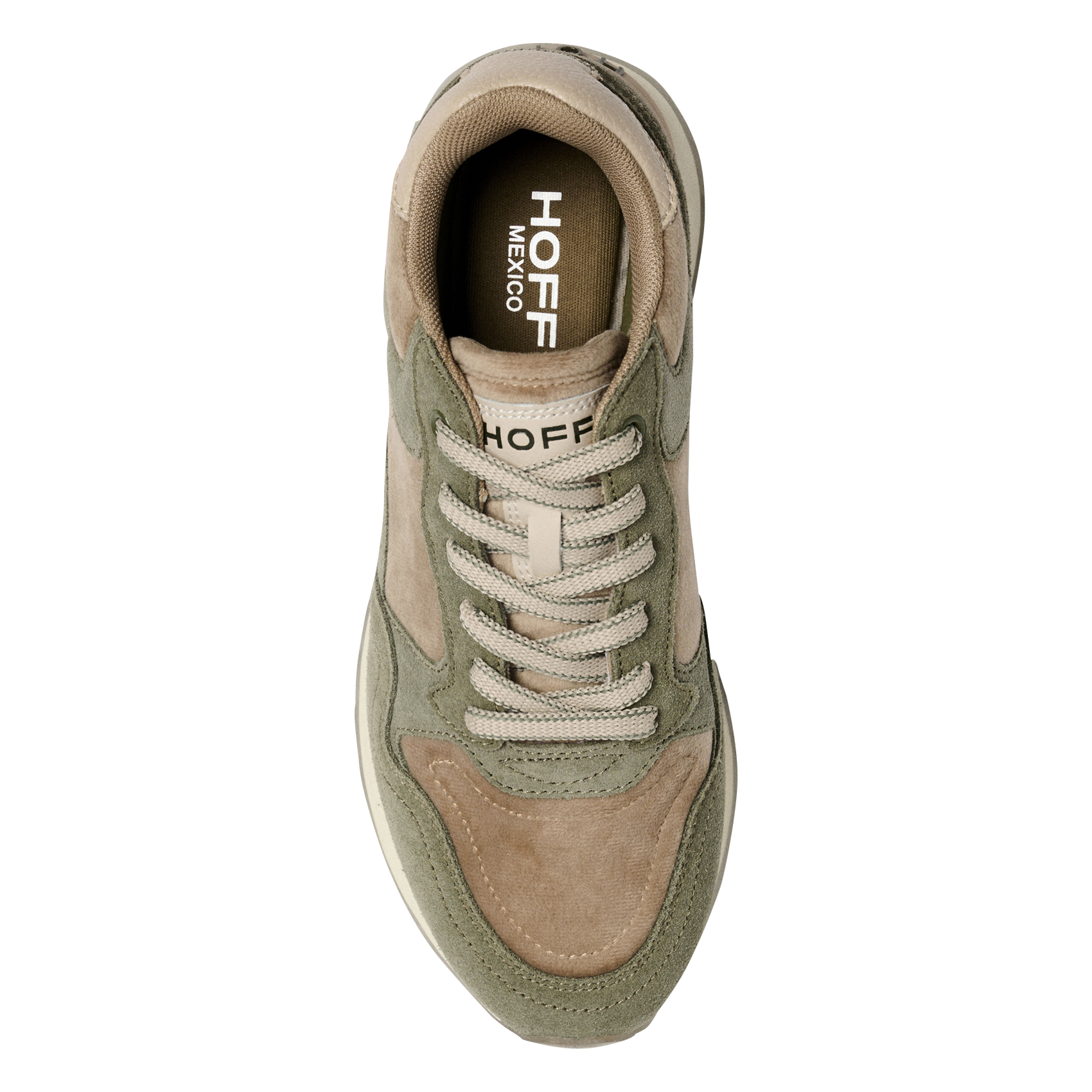 Contrasting leather-effect low-top sneakers HOFF Green