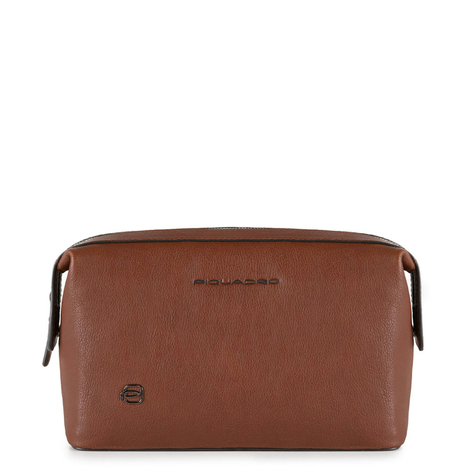 Leather toiletry bag PIQUADRO Brown