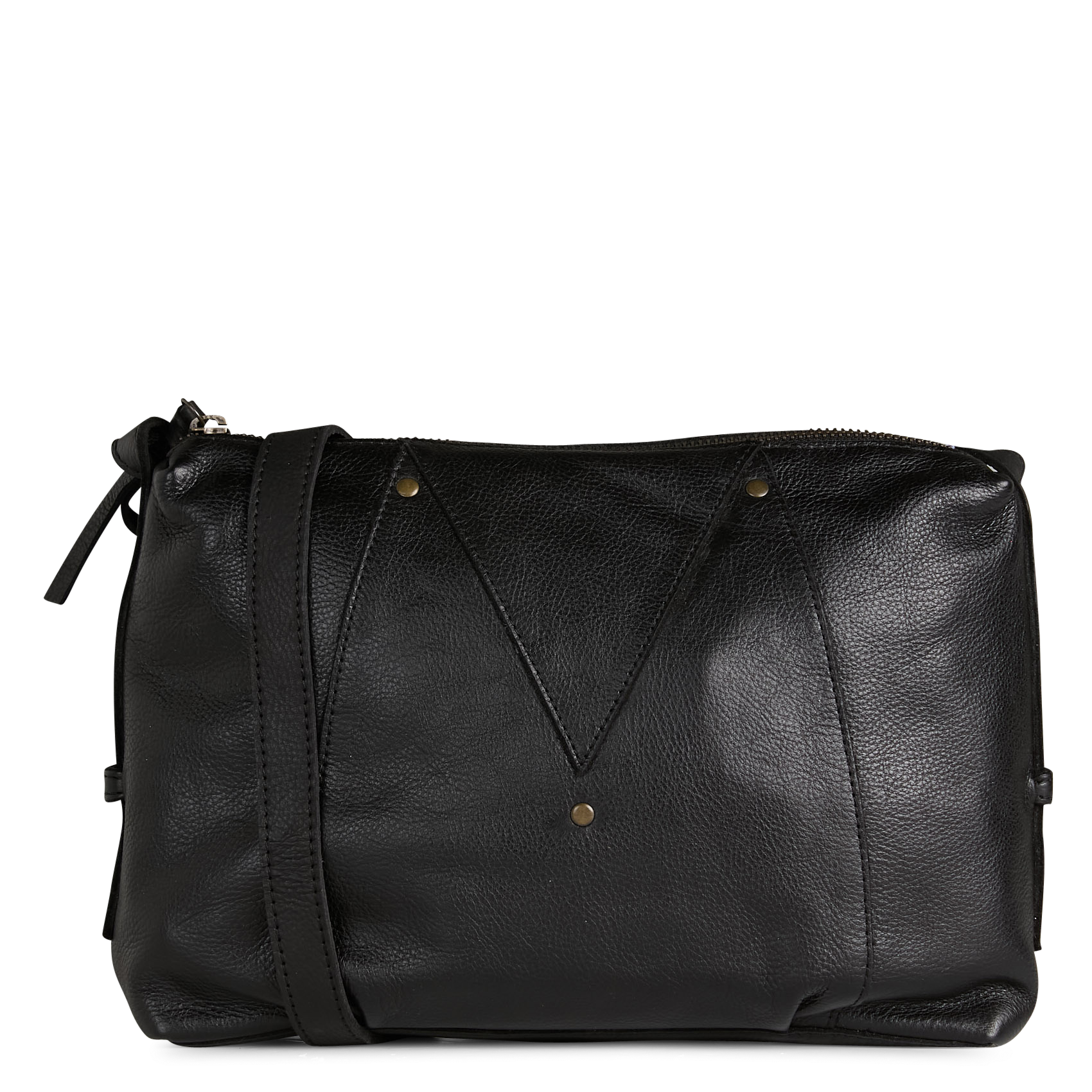 Dori leather shoulder bag PIECES Black