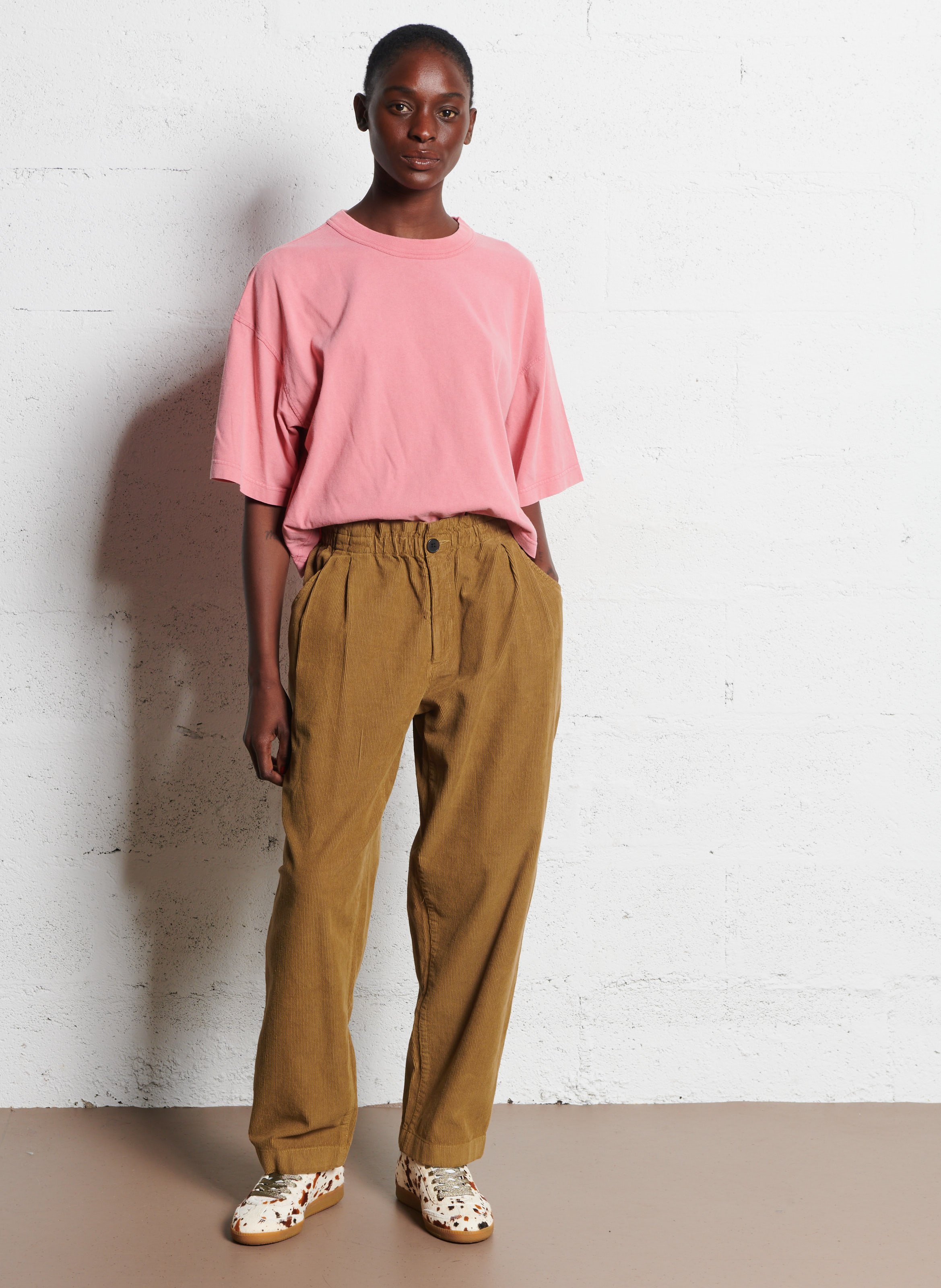 Baskets basses à motifs en cuir mélangé SEMERDJIAN - SMR Blanc