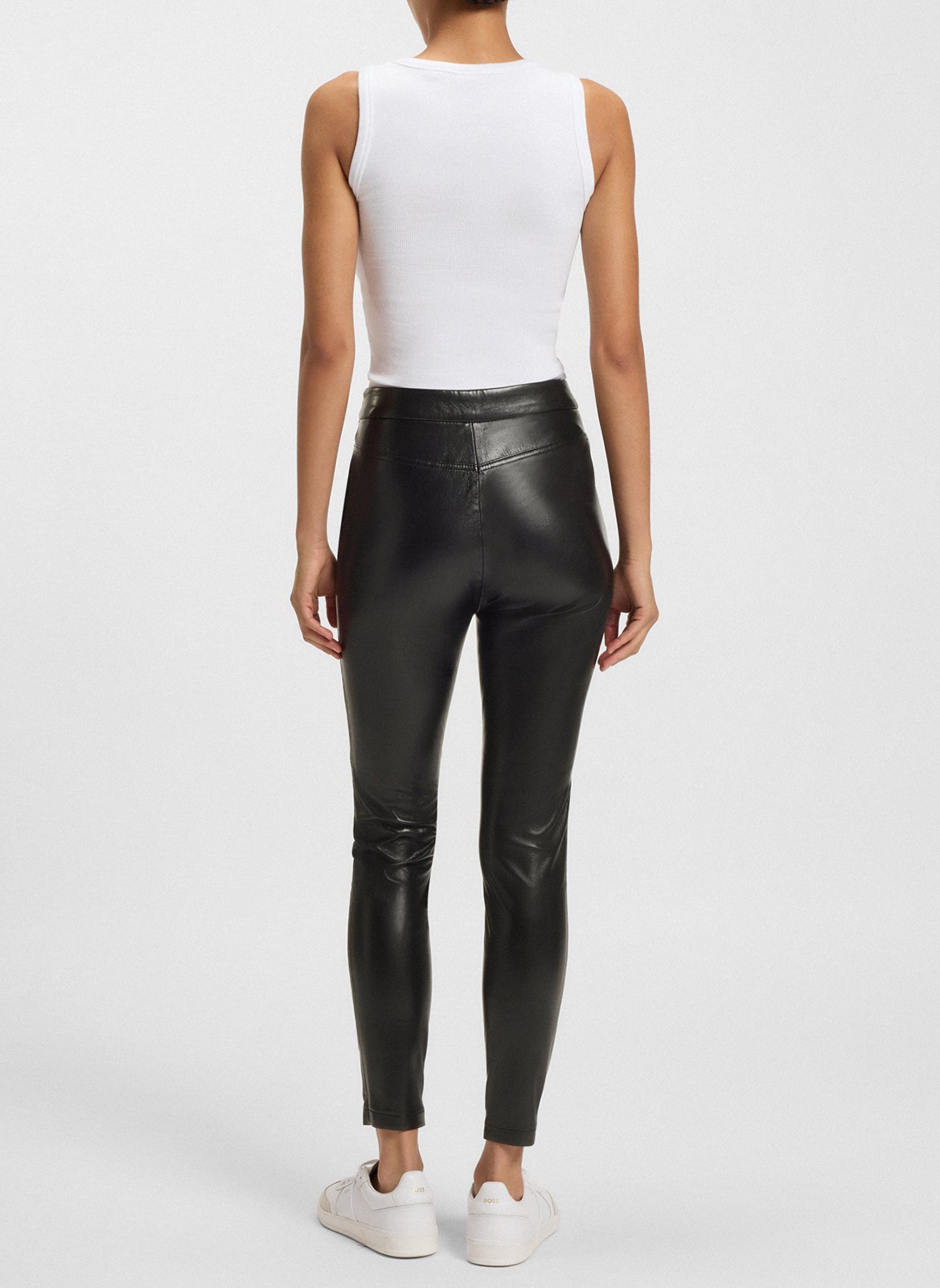 Legging slim effet simili cuir BOSS Noir