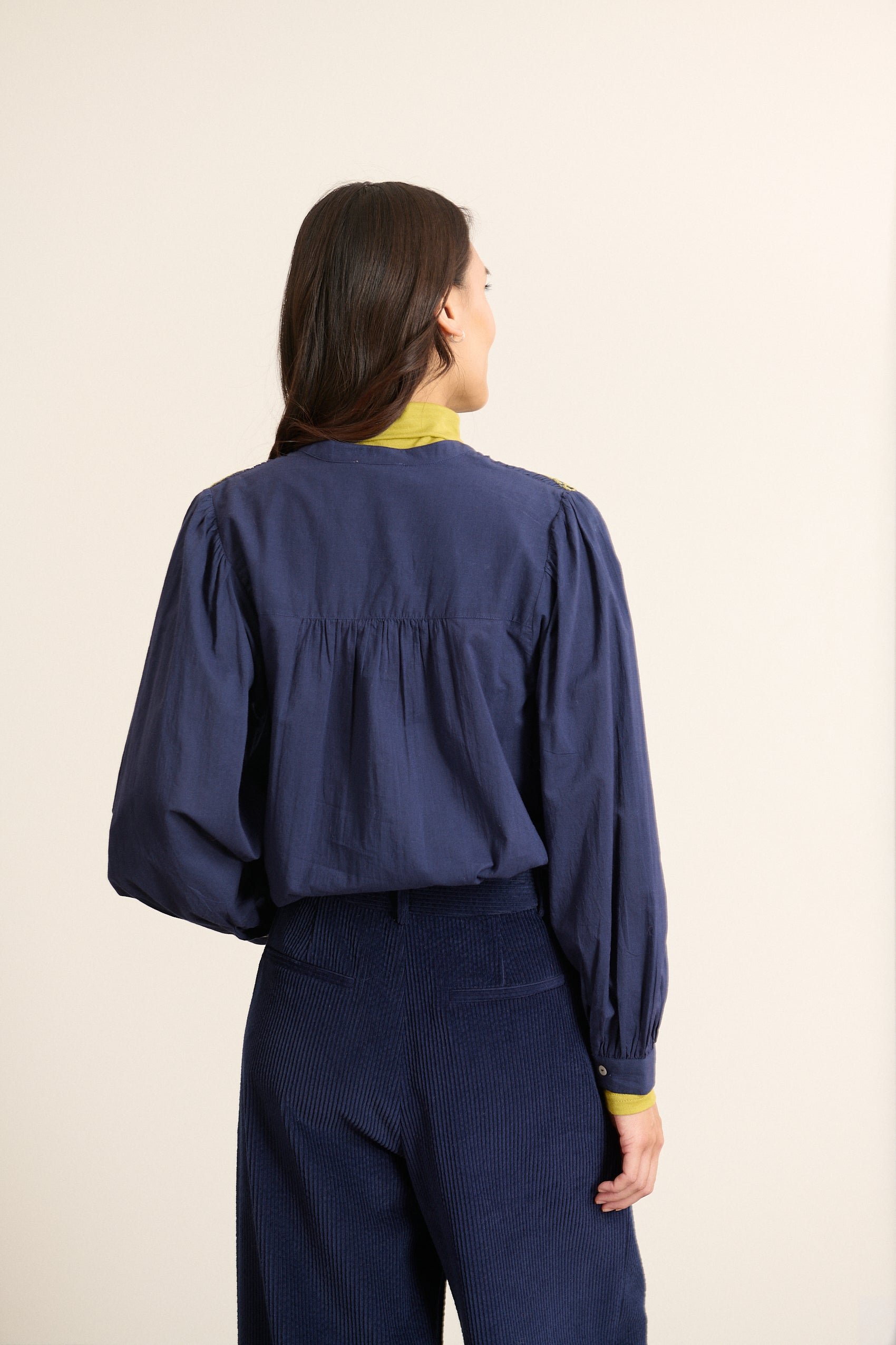 Embroidered long-sleeve blouse GARANCE PARIS Blue