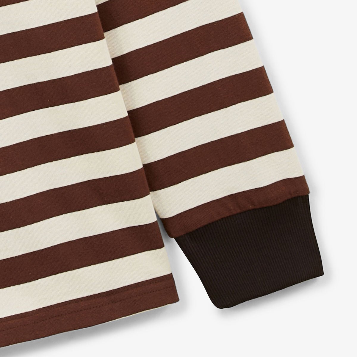 Long-sleeved rugby polo SERGE BLANCO Brown