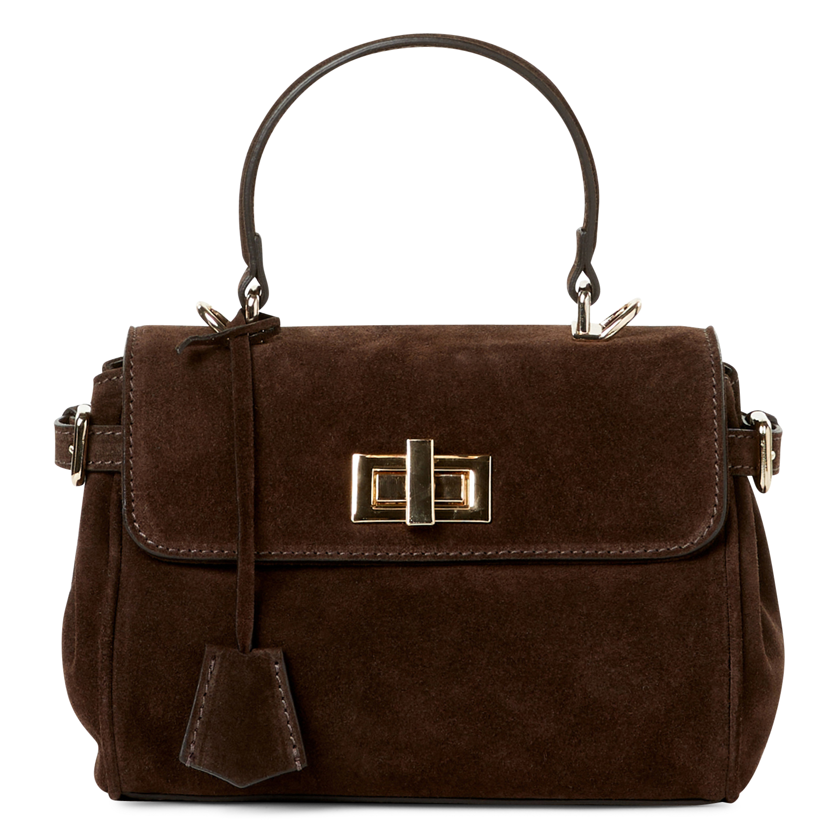 Bowlingtas van nerfleer met rits SAISON 1865 Bruin