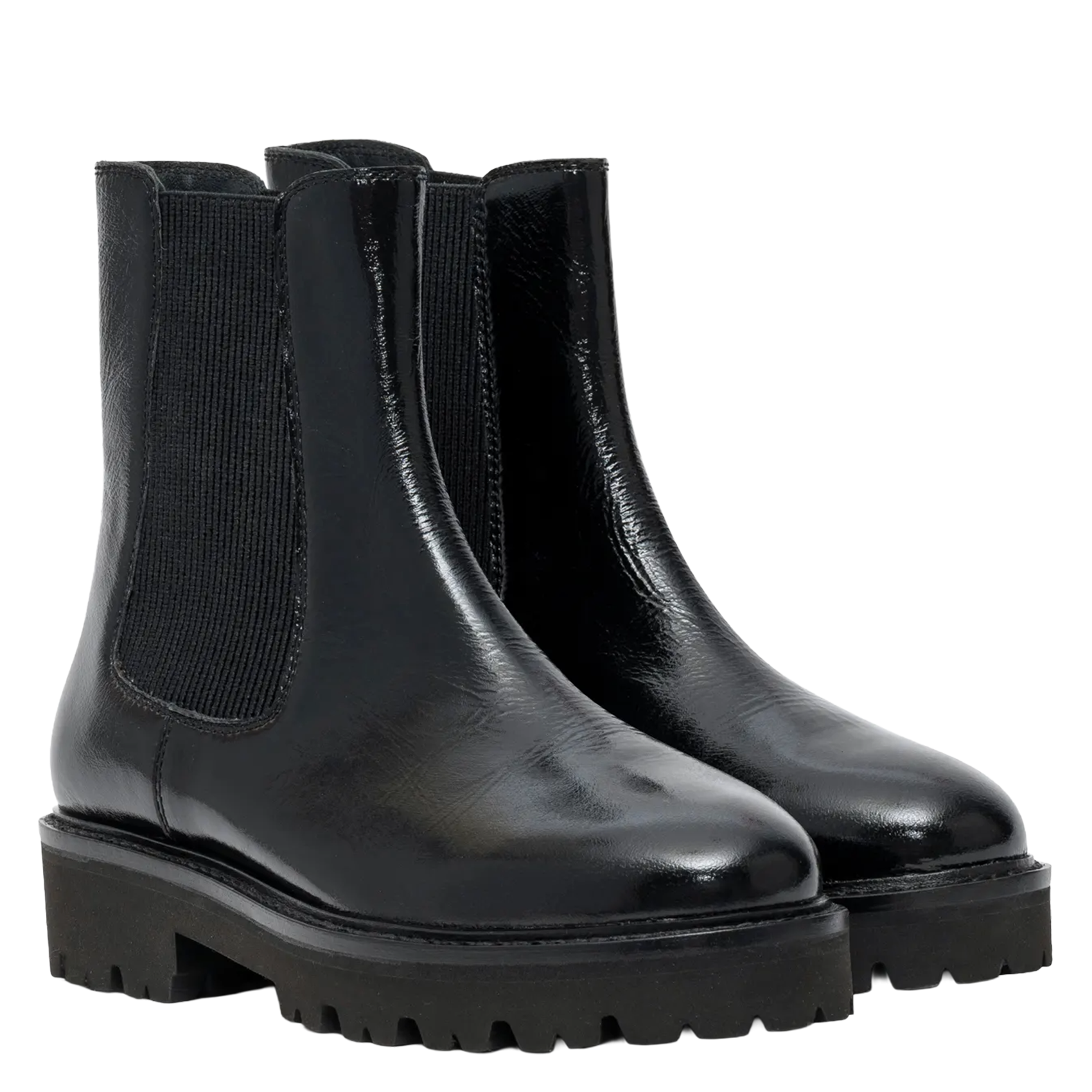 Ariana Bis patent leather ankle boots BOCAGE Black