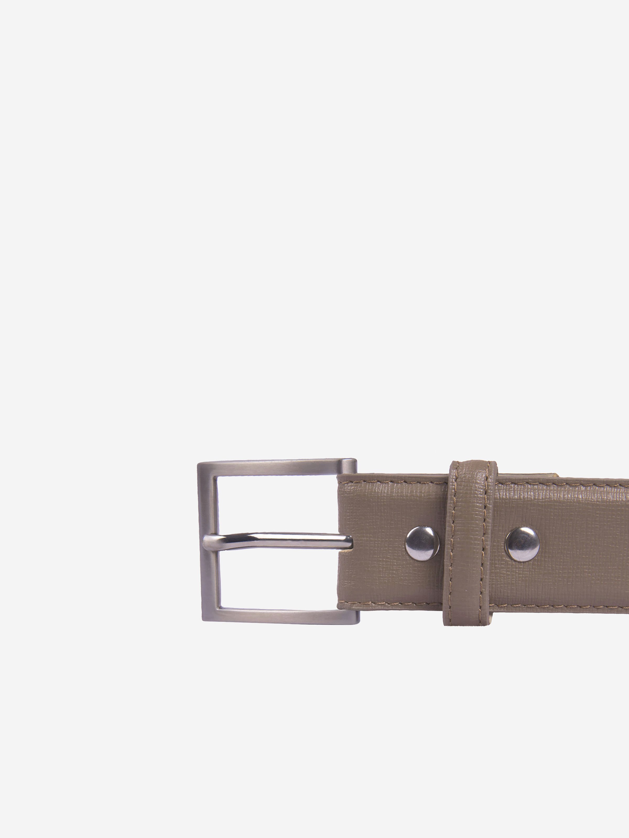 Classic engraved leather belt JULES & JENN Beige