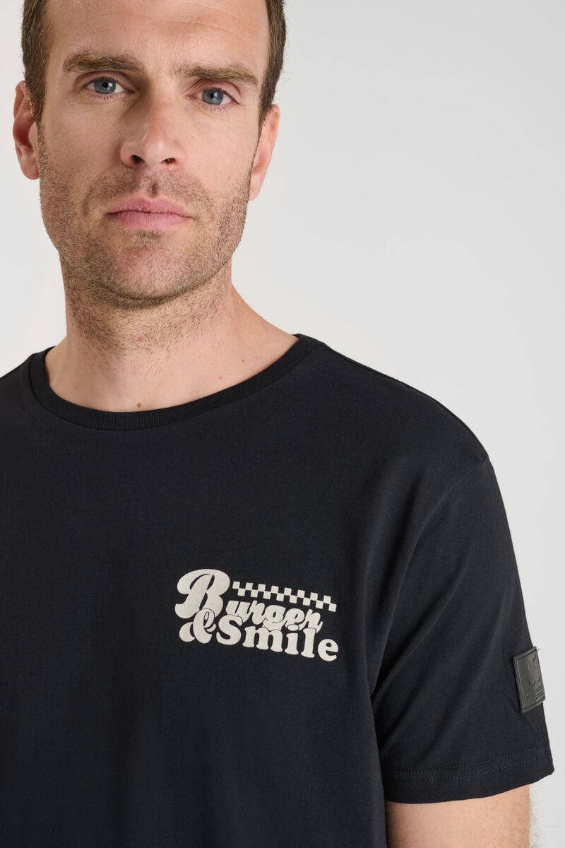 Tommy Badge T-shirt LE TEMPS DES CERISES Black