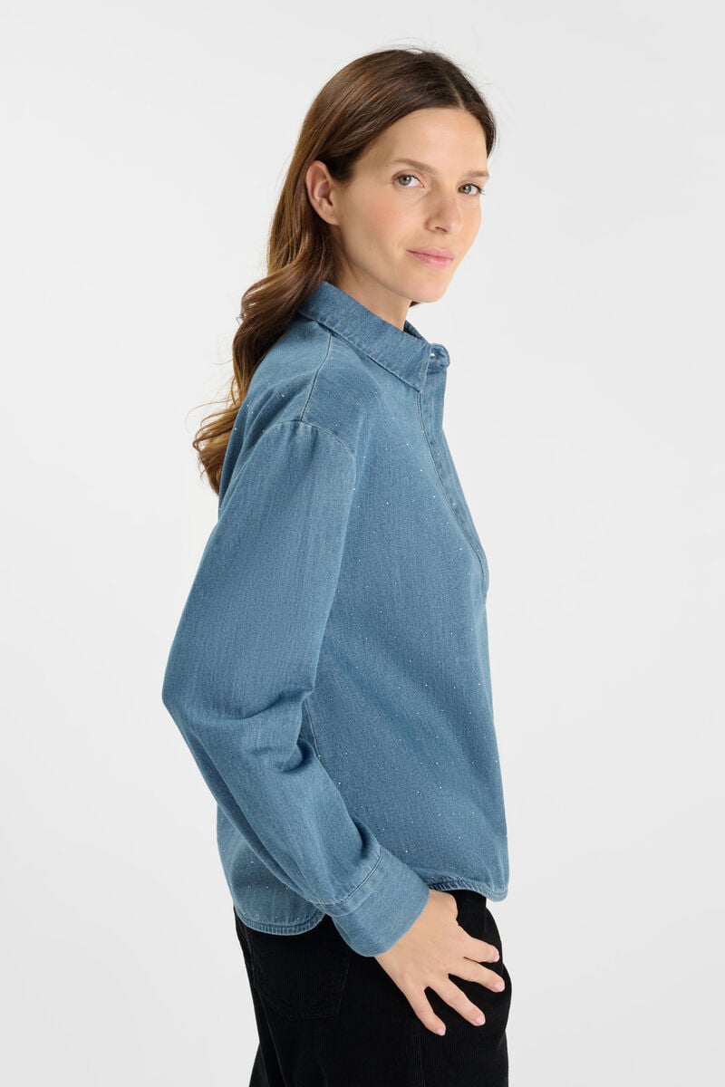 Denim top LE TEMPS DES CERISES Blue