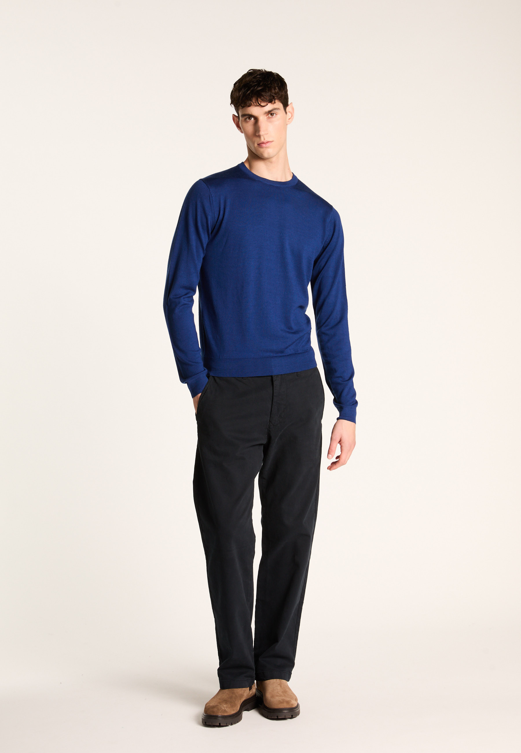 Merino wool sweater MAISON MONTAGUT Blue