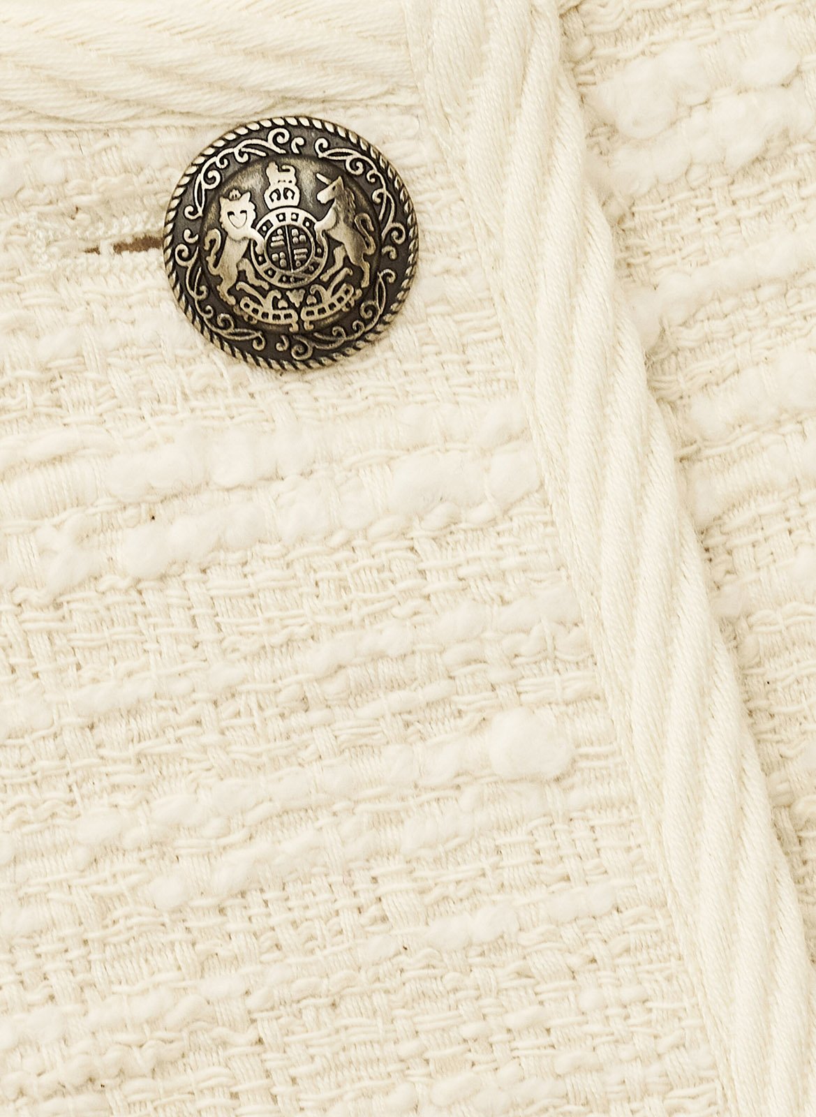 Veste droite col rond en coton mélangé BA&SH Beige