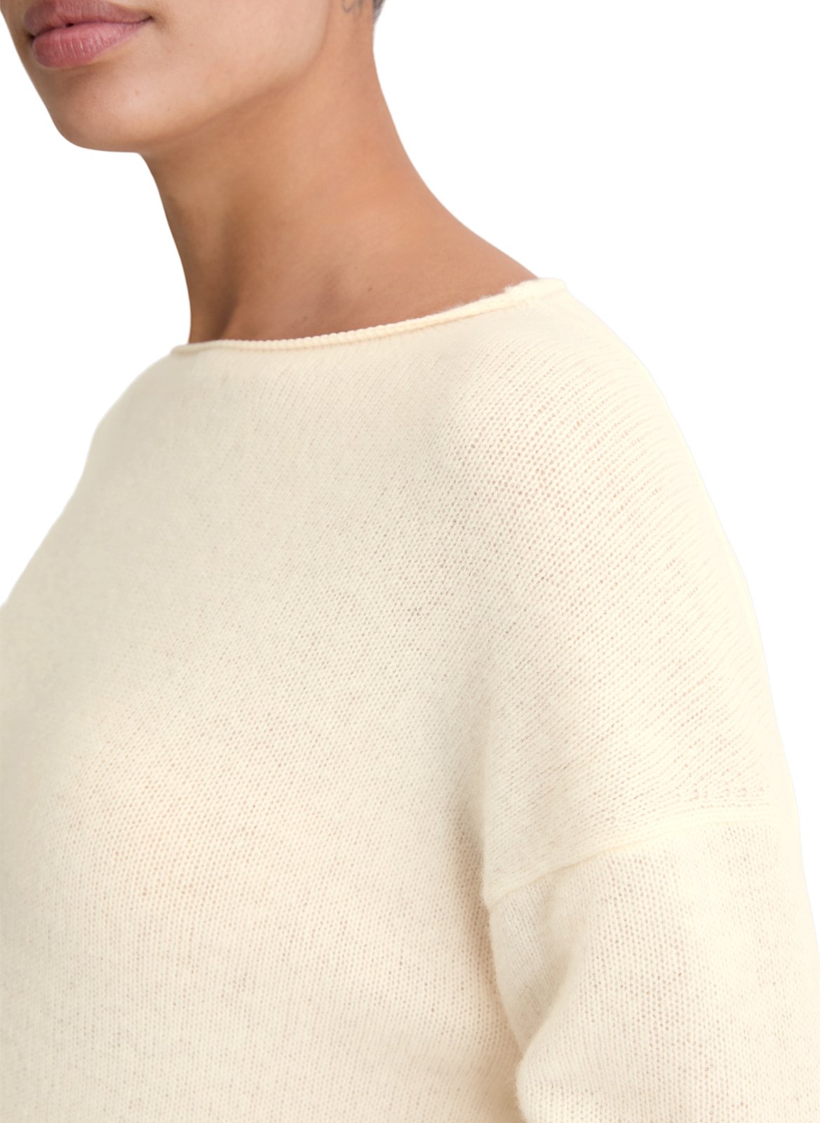 Pull col bateau en laine mélanée MARC O'POLO Beige