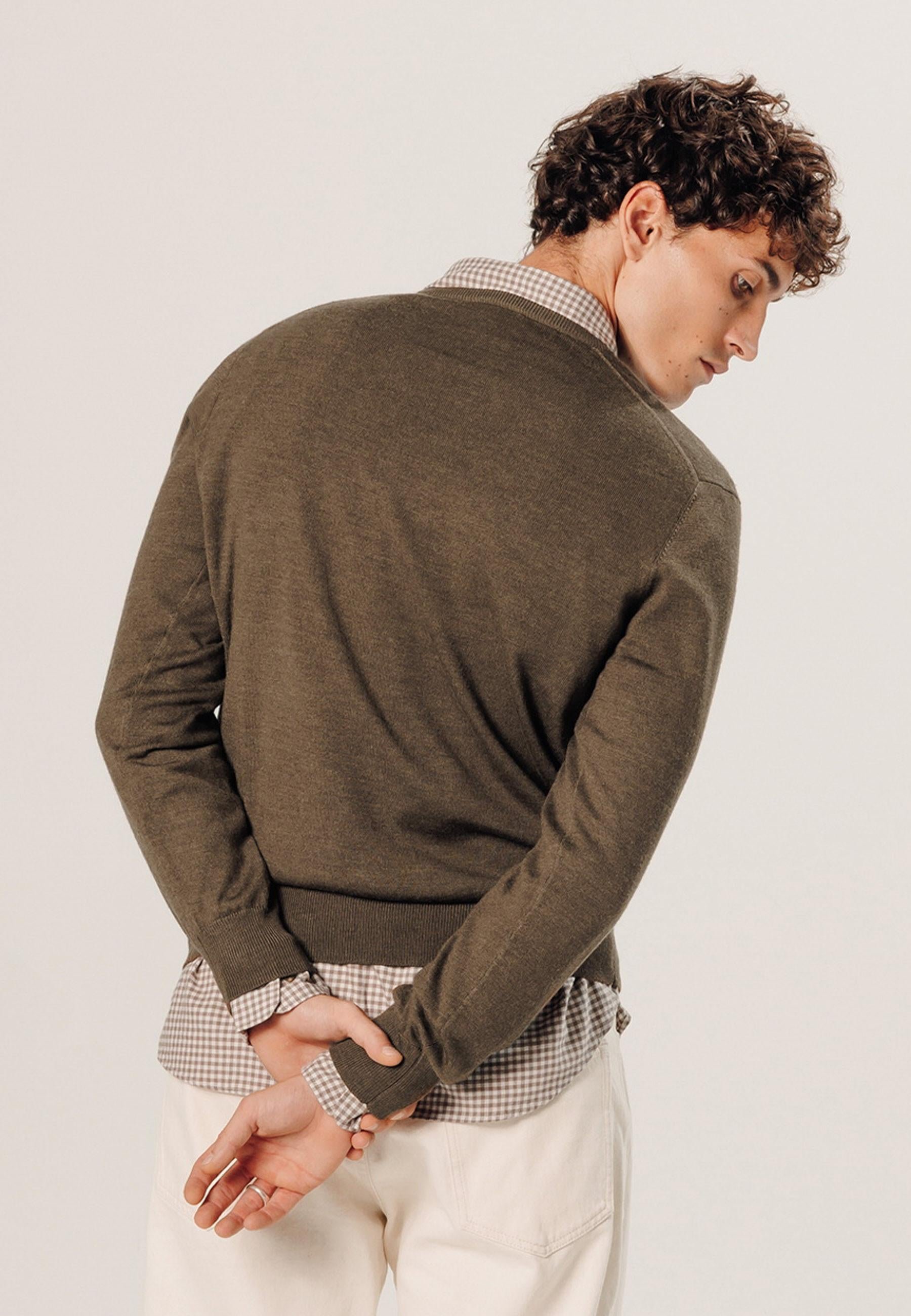 Bunelle wool V-neck sweater RODIER Brown