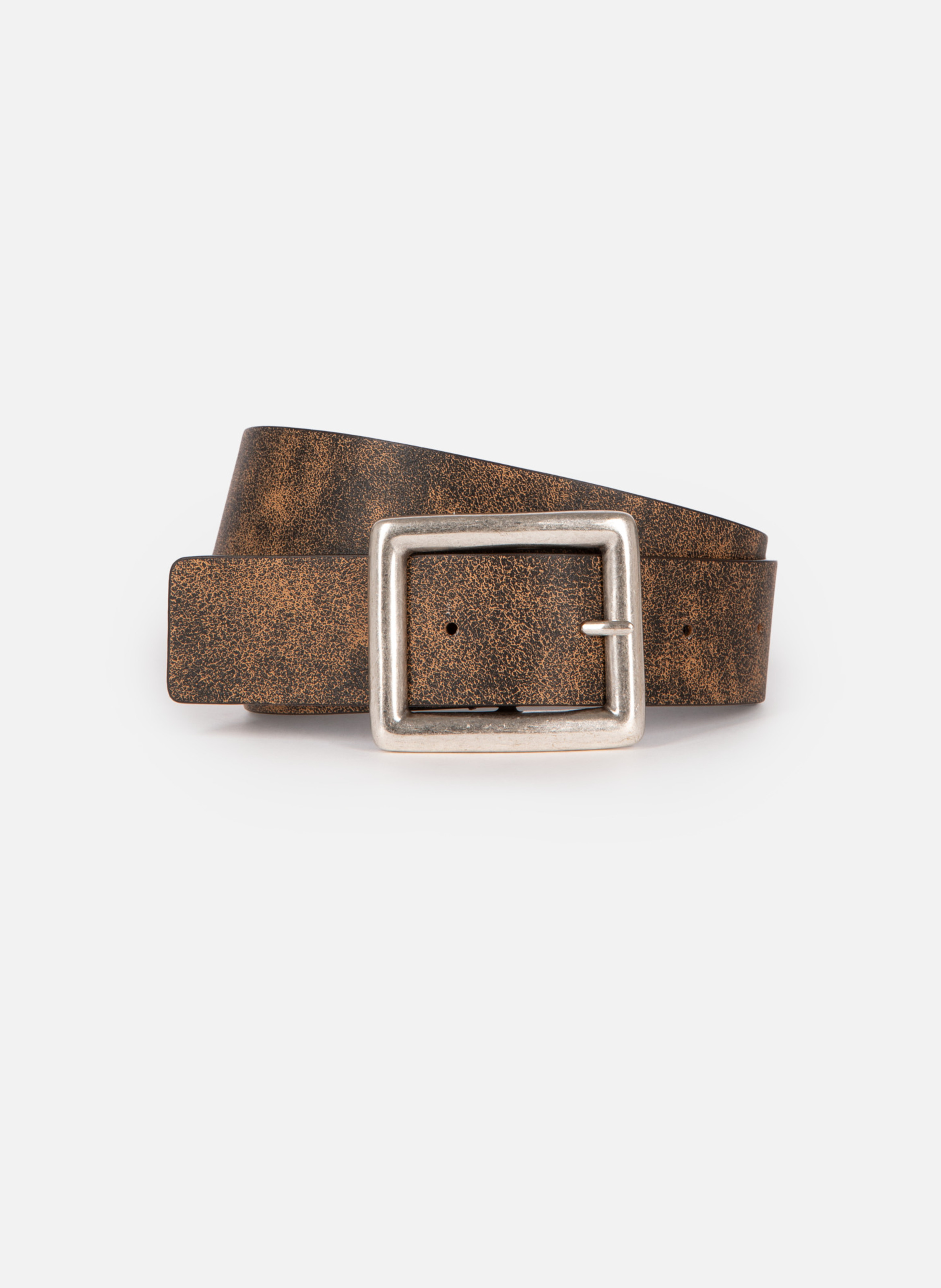 Vintage effect leather belt THE KOOPLES Brown