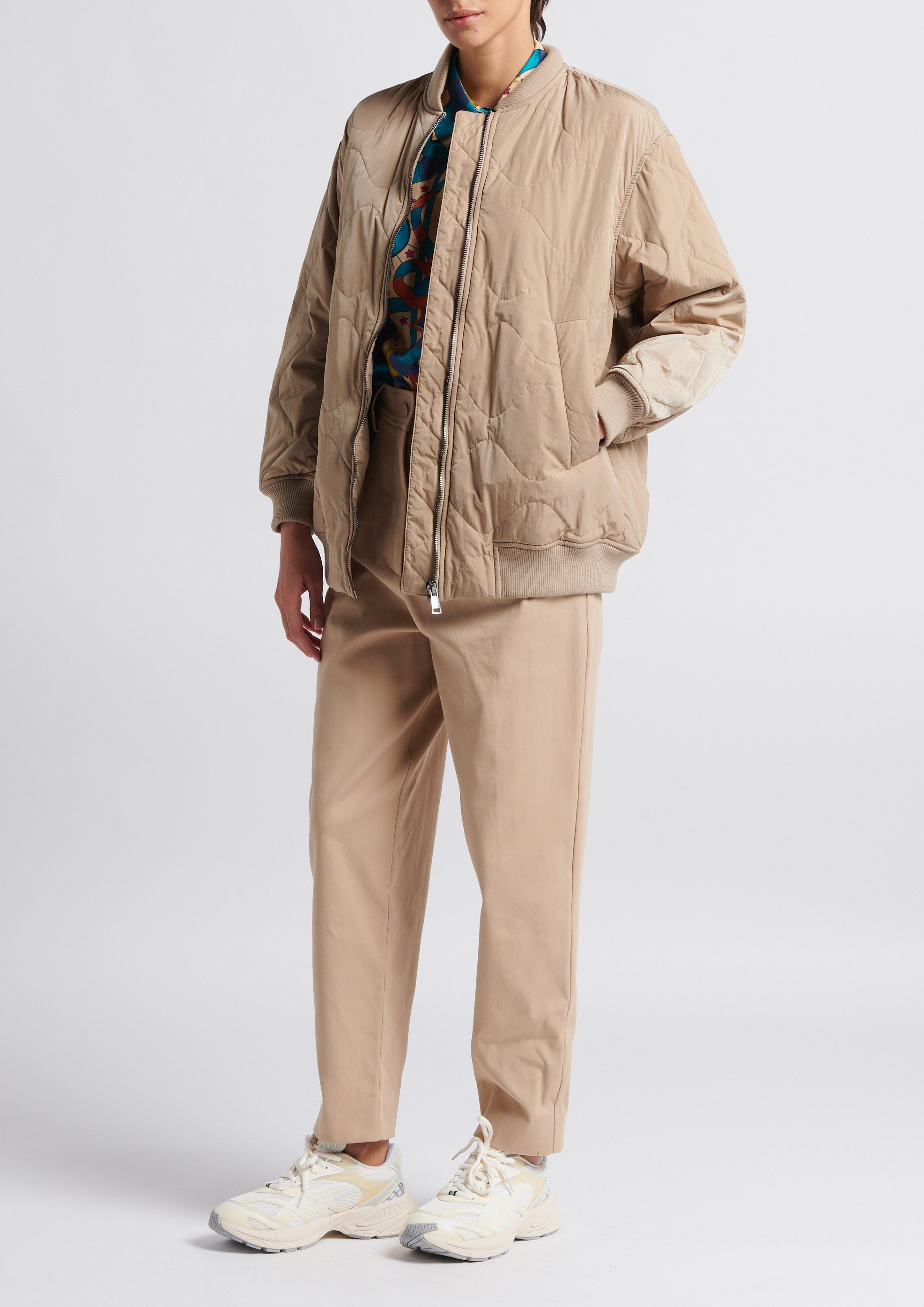 Veste col montant effet matelassé MAX MARA WEEK END Kaki