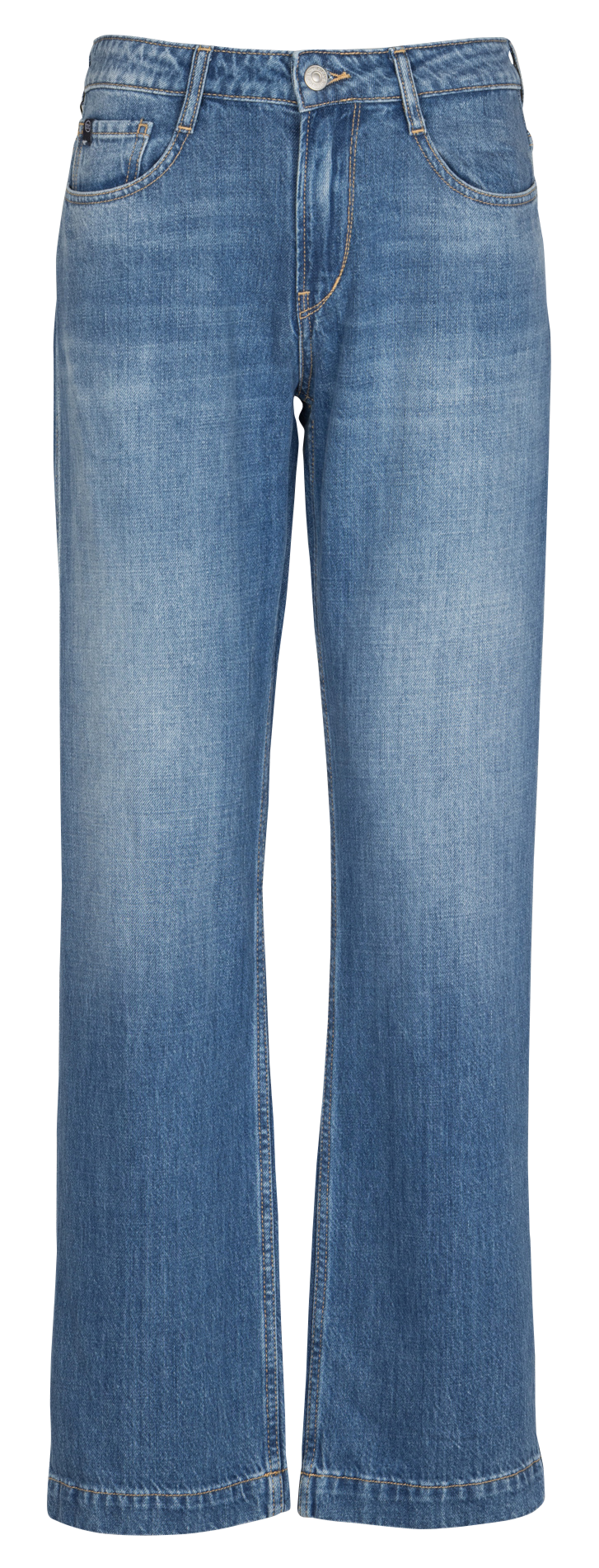 Cotton-blend straight jeans LE TEMPS DES CERISES Blue
