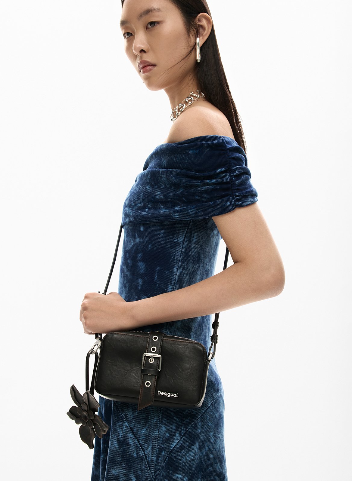 Sac bandoulière effet cuir DESIGUAL Marron