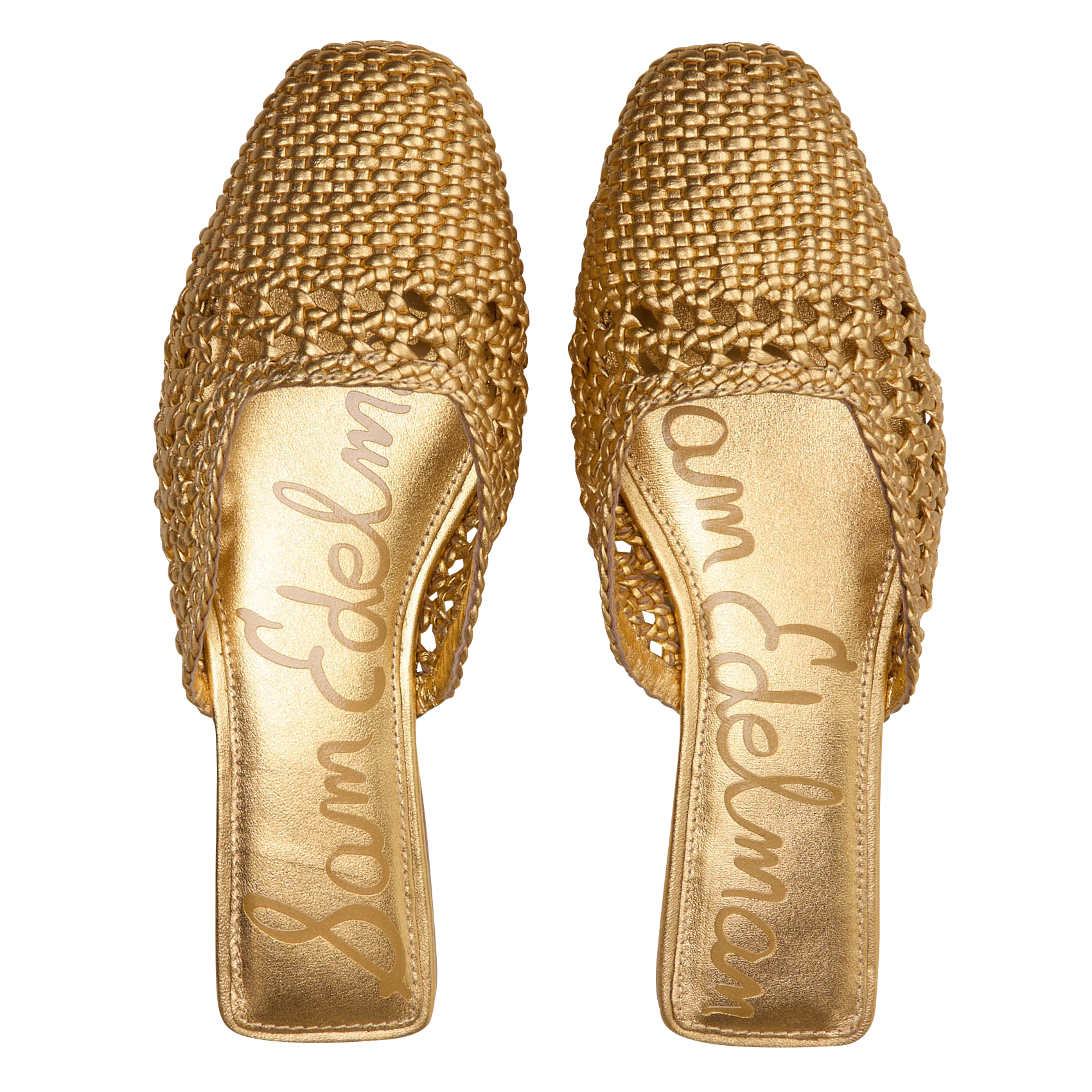 Mules aus Leder mit Metallic-Effekt SAM EDELMAN Golden