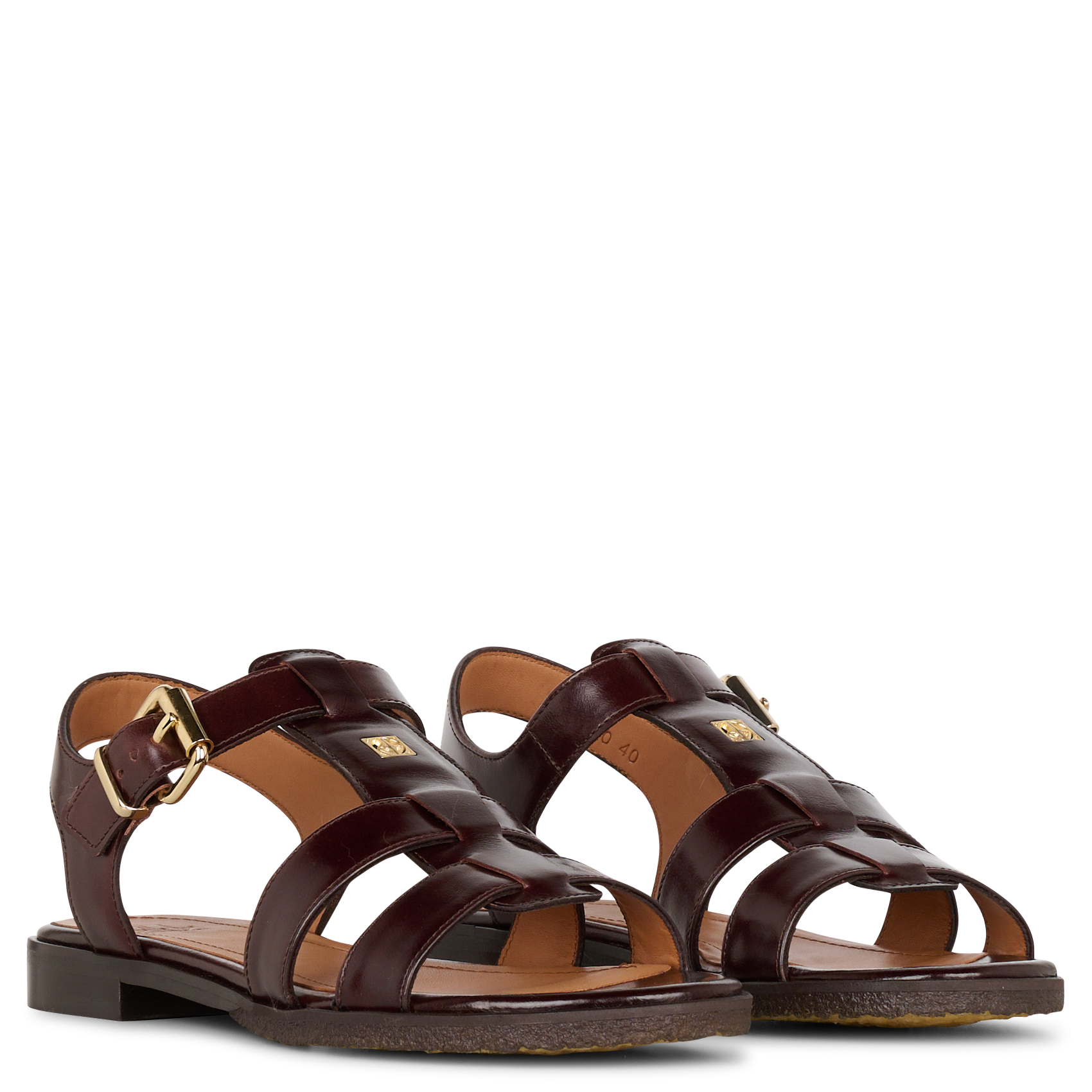 Riemchensandalen aus Leder BILLI BI Braun