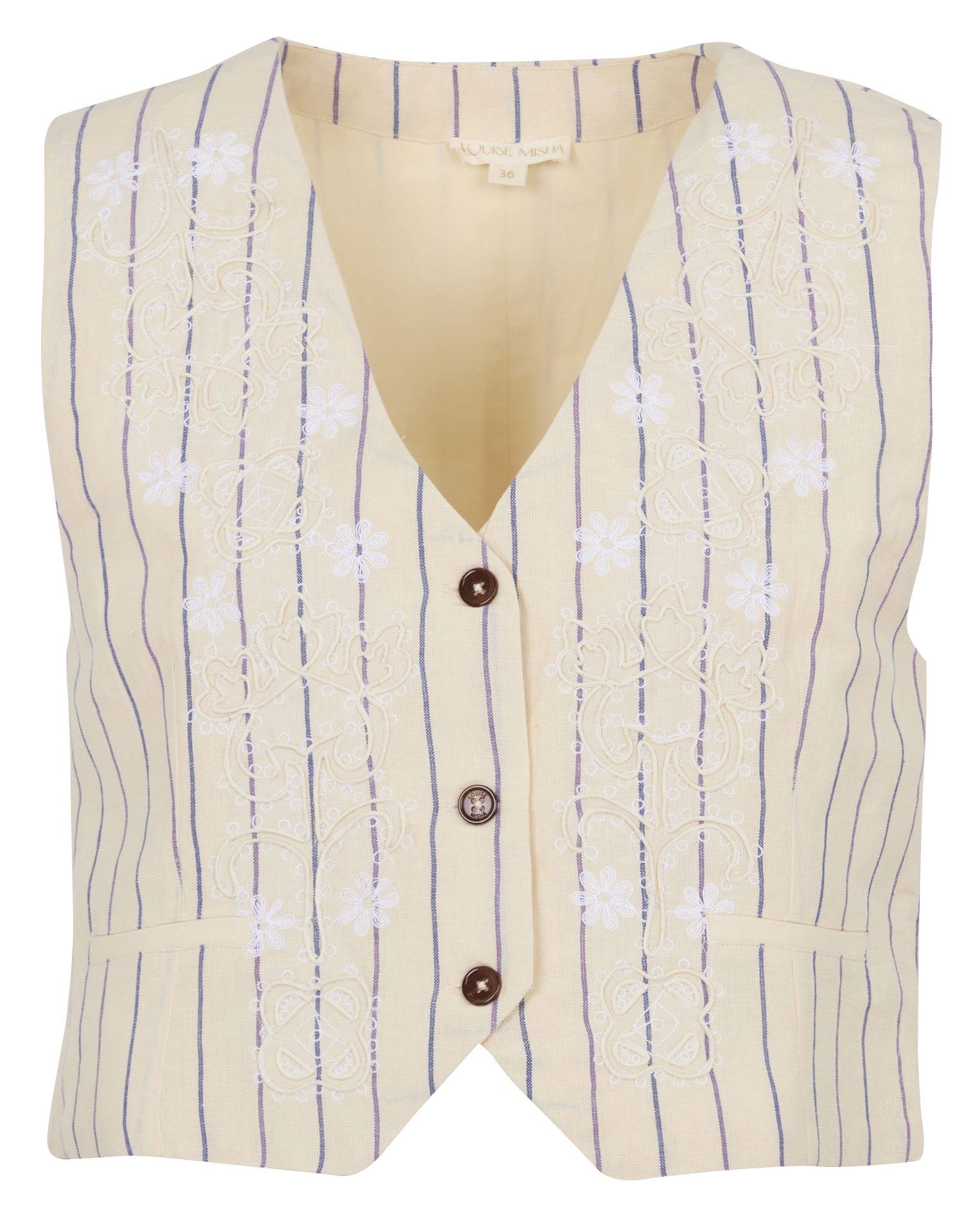 Jacke mit V-Ausschnitt LOUISE MISHA Beige