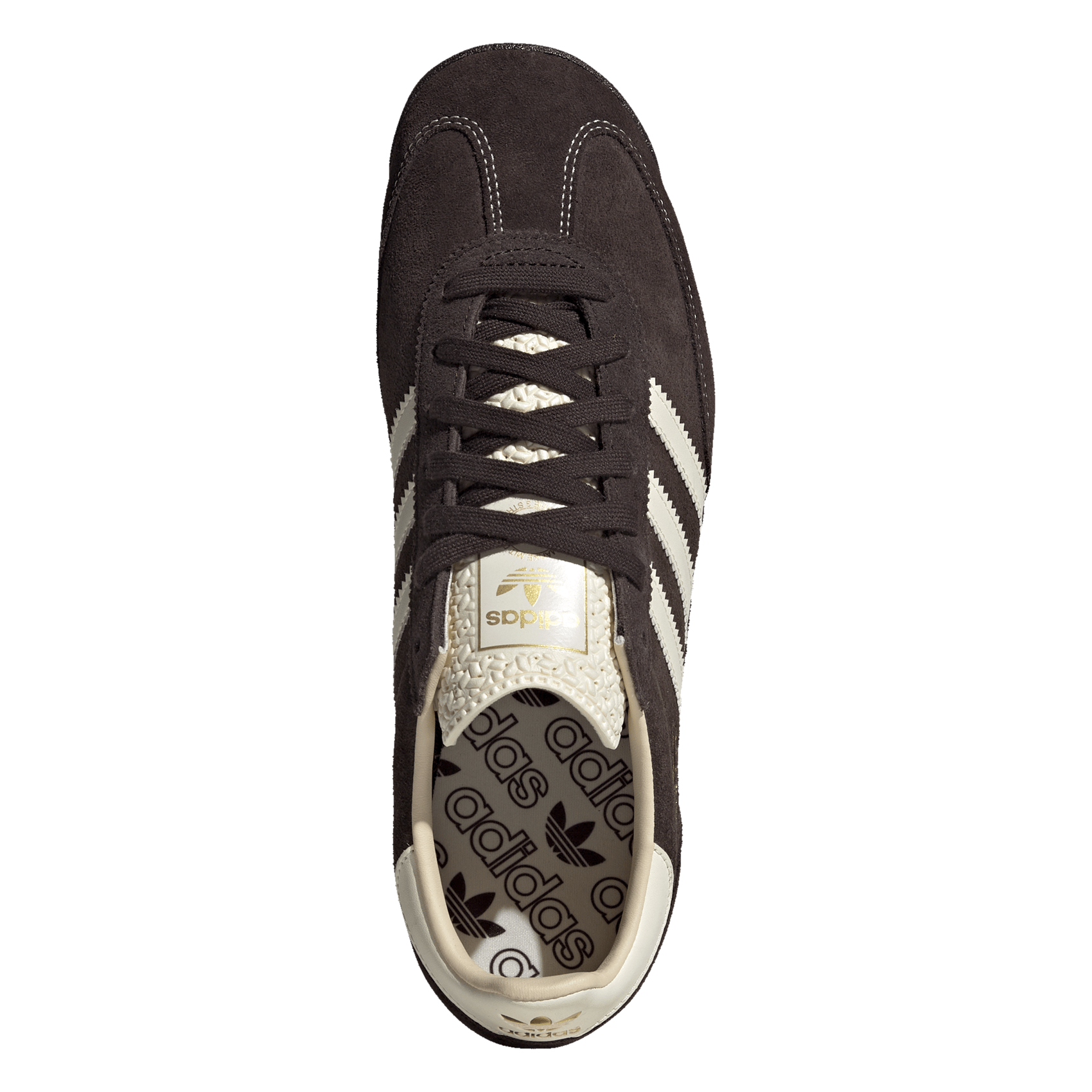 Baskets basses en cuir ADIDAS Marron