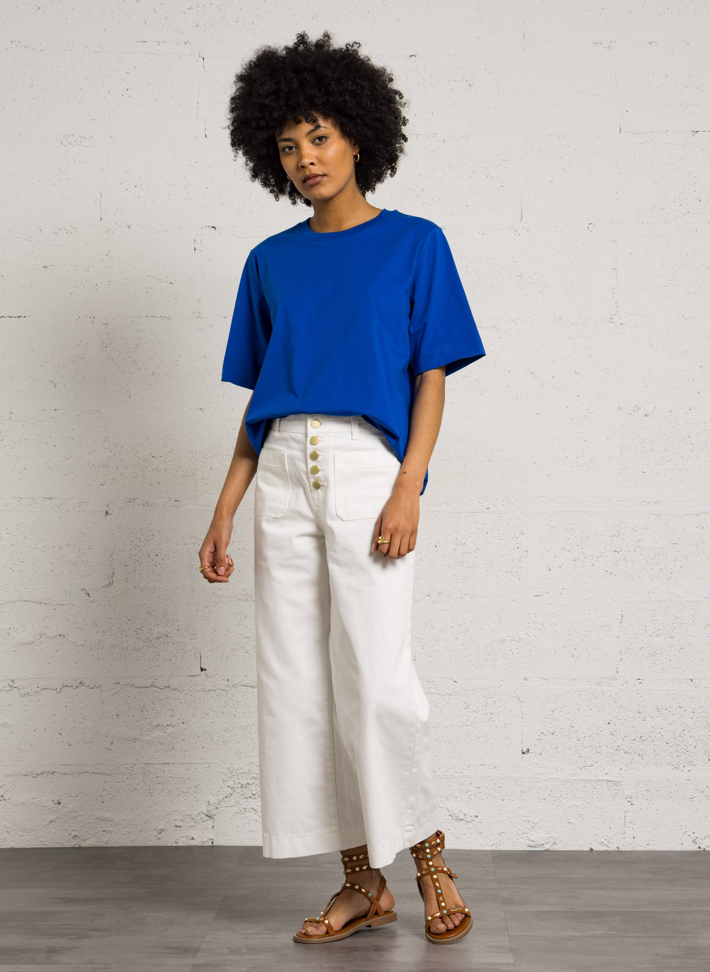 Camiseta con cuello redondo  Rojo