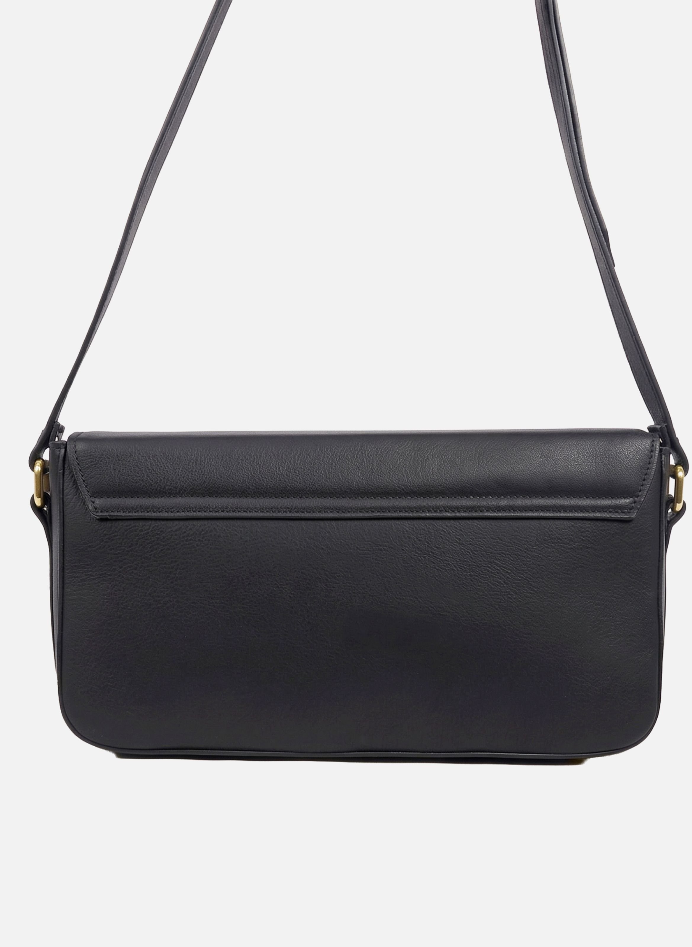 Hortense leather baguette bag JULES & JENN Black
