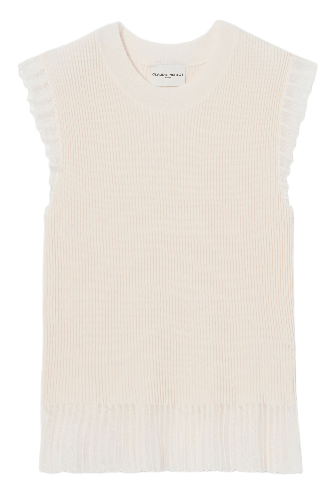 Top en maille moulant CLAUDIE PIERLOT Beige
