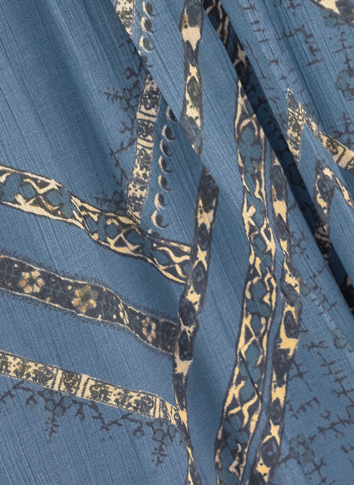 Gerade geschnittener Midirock mit Print BA&SH Blau