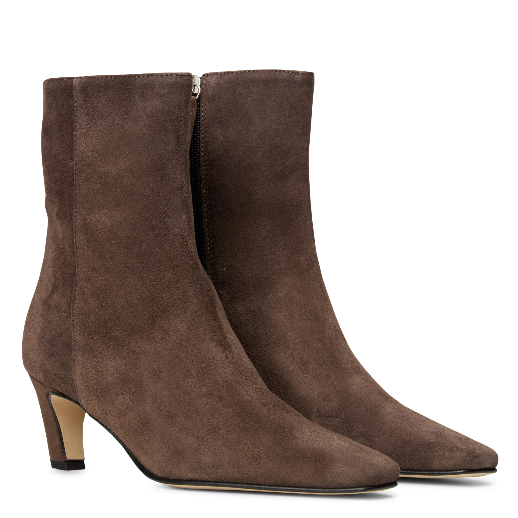 Bottines en cuir suédé ODARE Marron