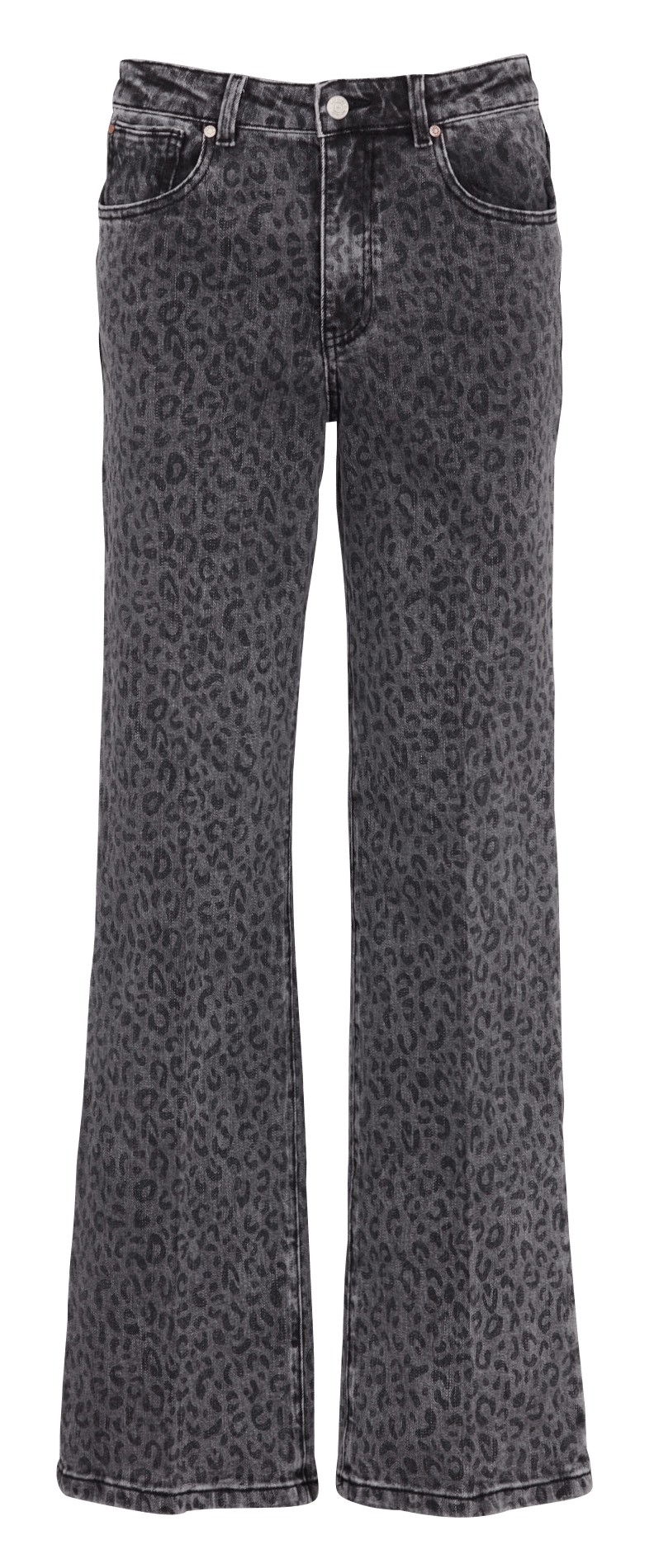 Flared animal print jeans in a cotton blend MKT Grey
