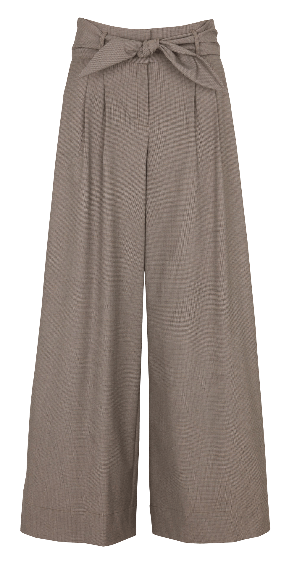 Weite Hose mit Hahnentrittmuster MAISON 123 Beige