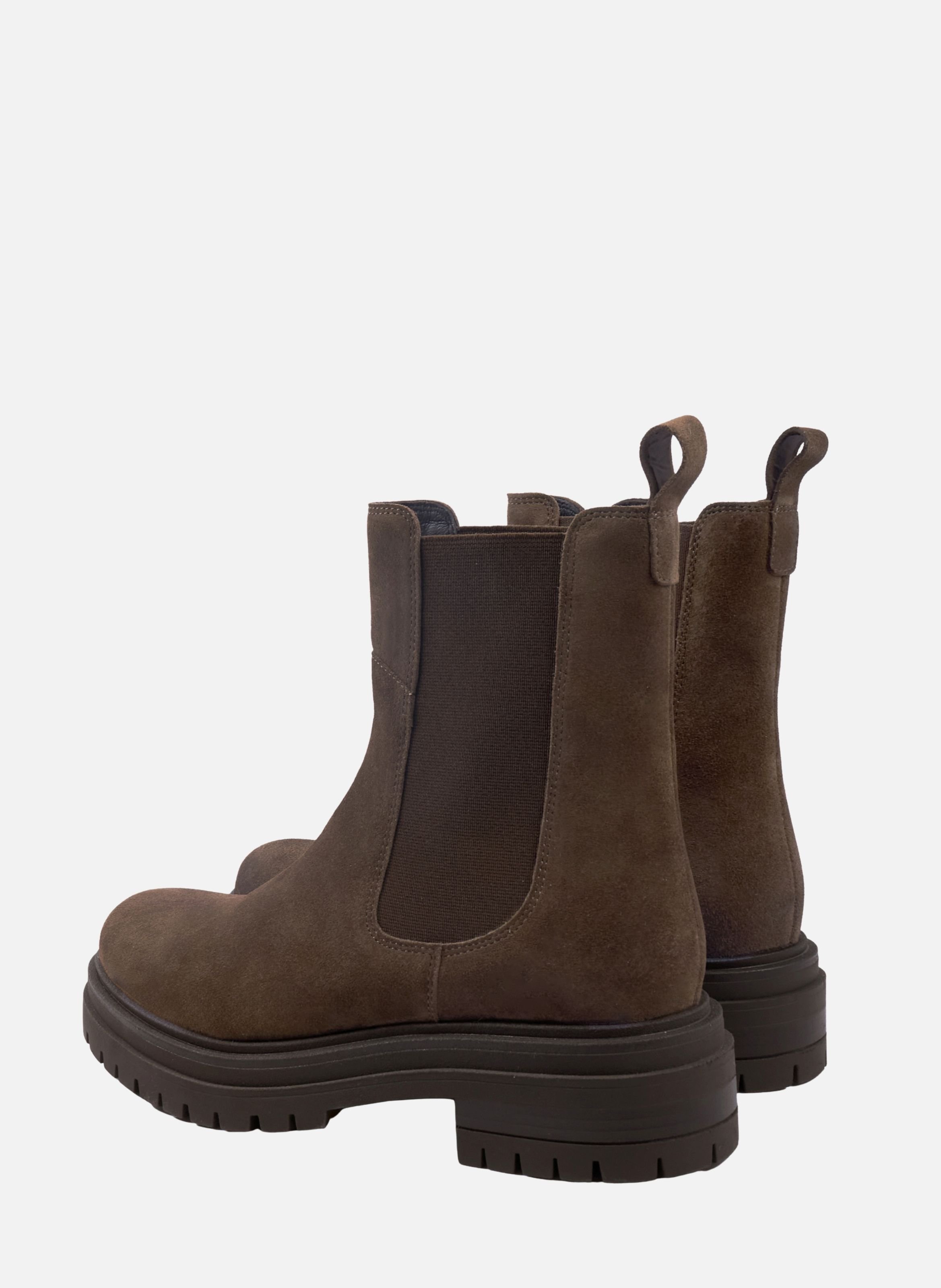 Bottines chelsea crantées suede leather JULES & JENN Brown