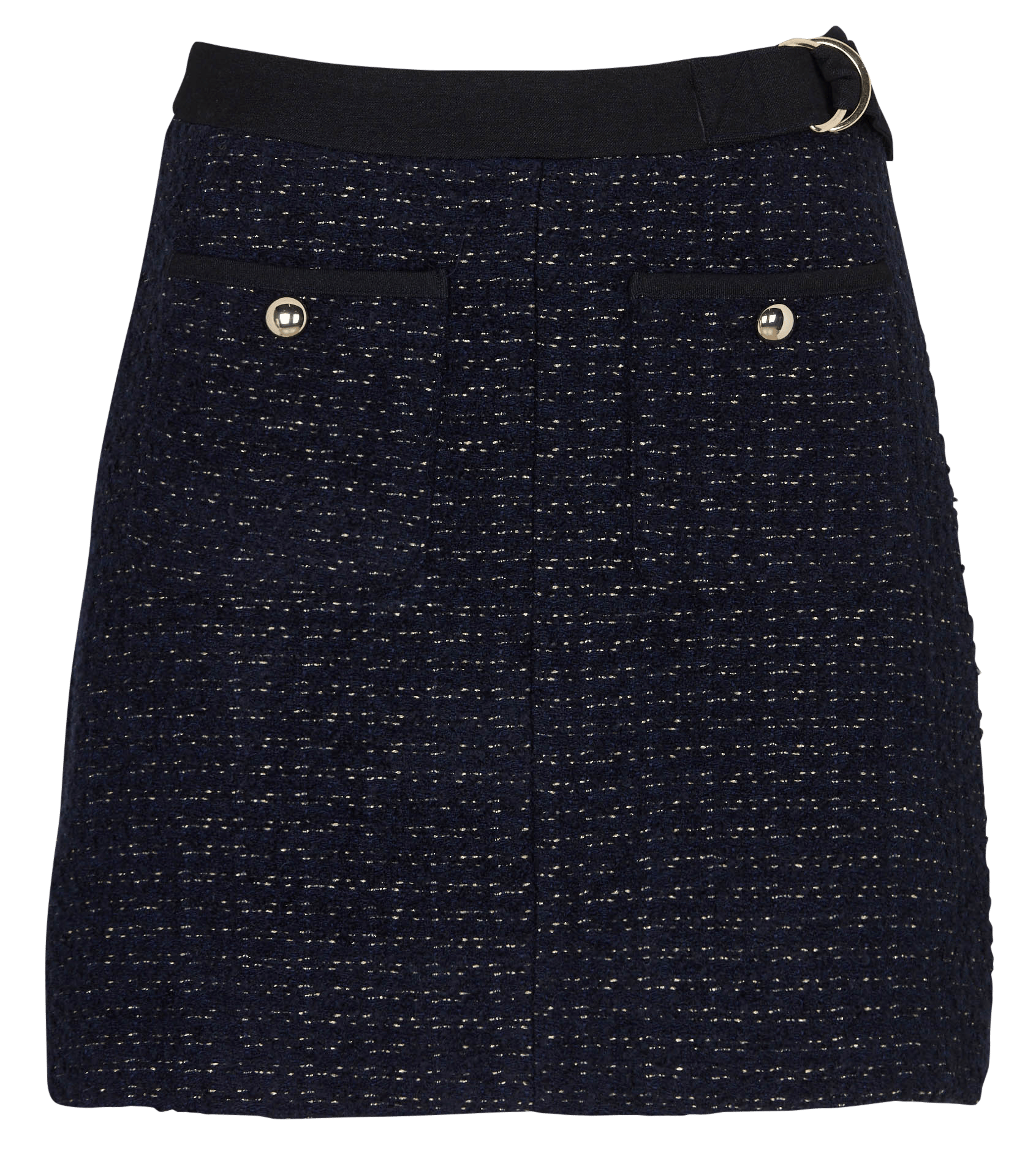 Jupe droite effet tweed KOOKAI Bleu