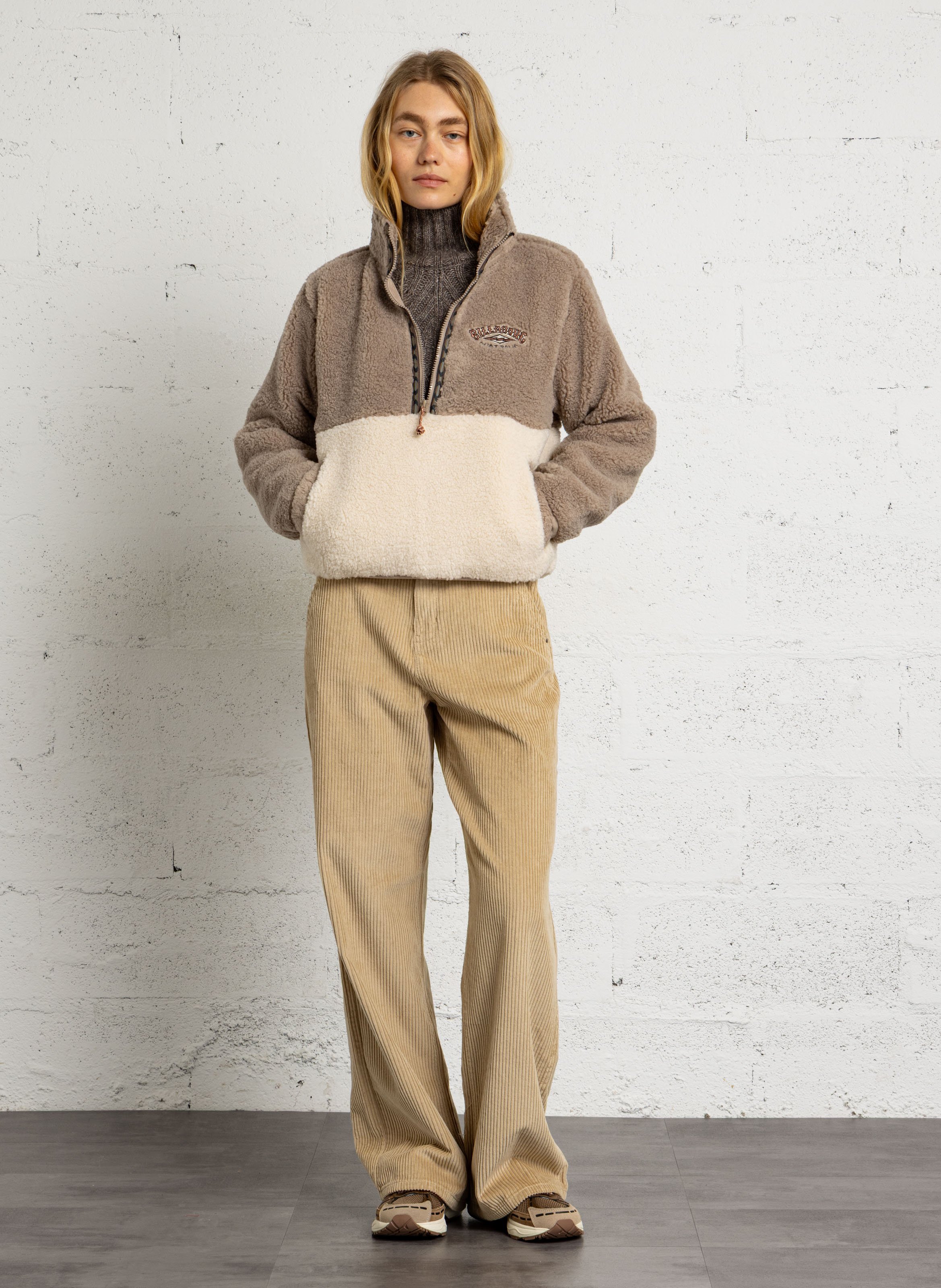 Sweat polaire en sherpa BILLABONG Beige