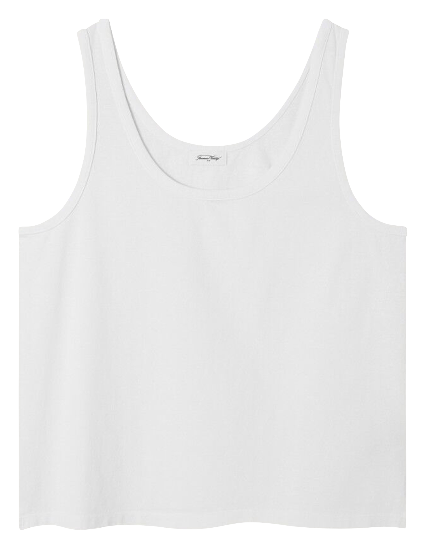 Débardeur ample col rond en coton AMERICAN VINTAGE Blanc