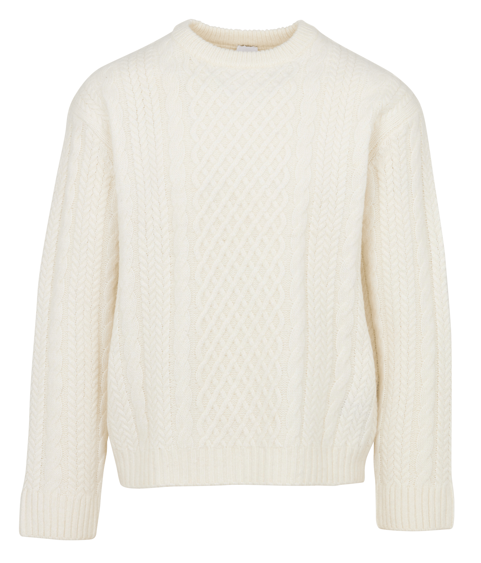 Pull droit à col rond en laine mélangée IKKS Blanc