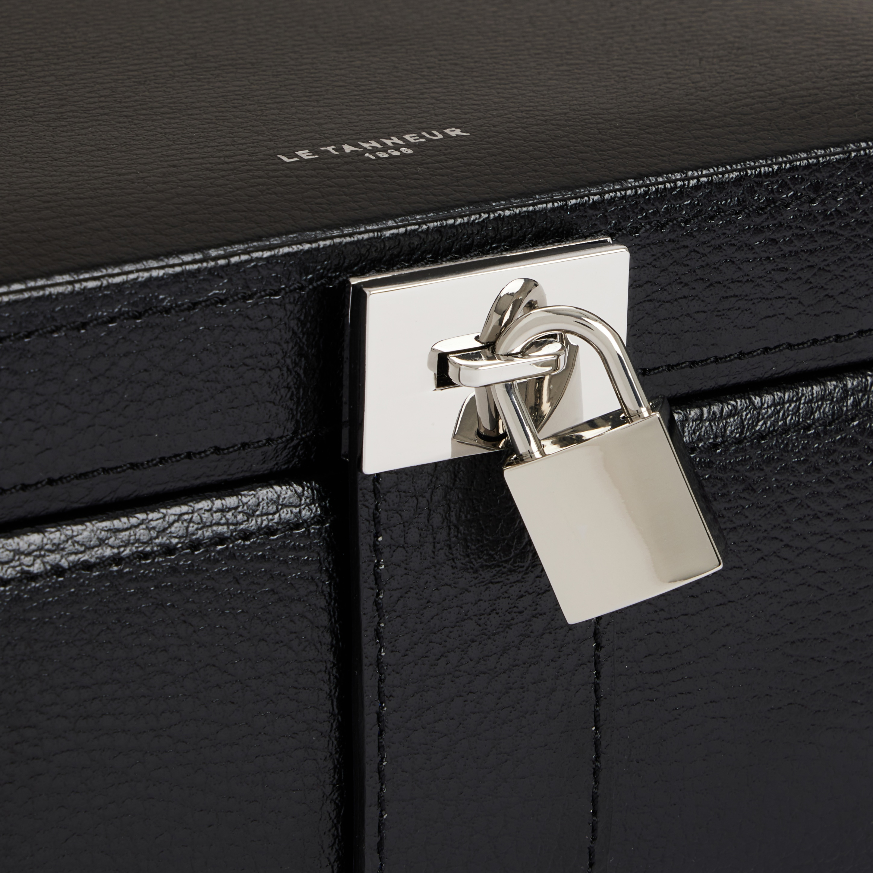 Boîte à bijoux en cuir LE TANNEUR Noir