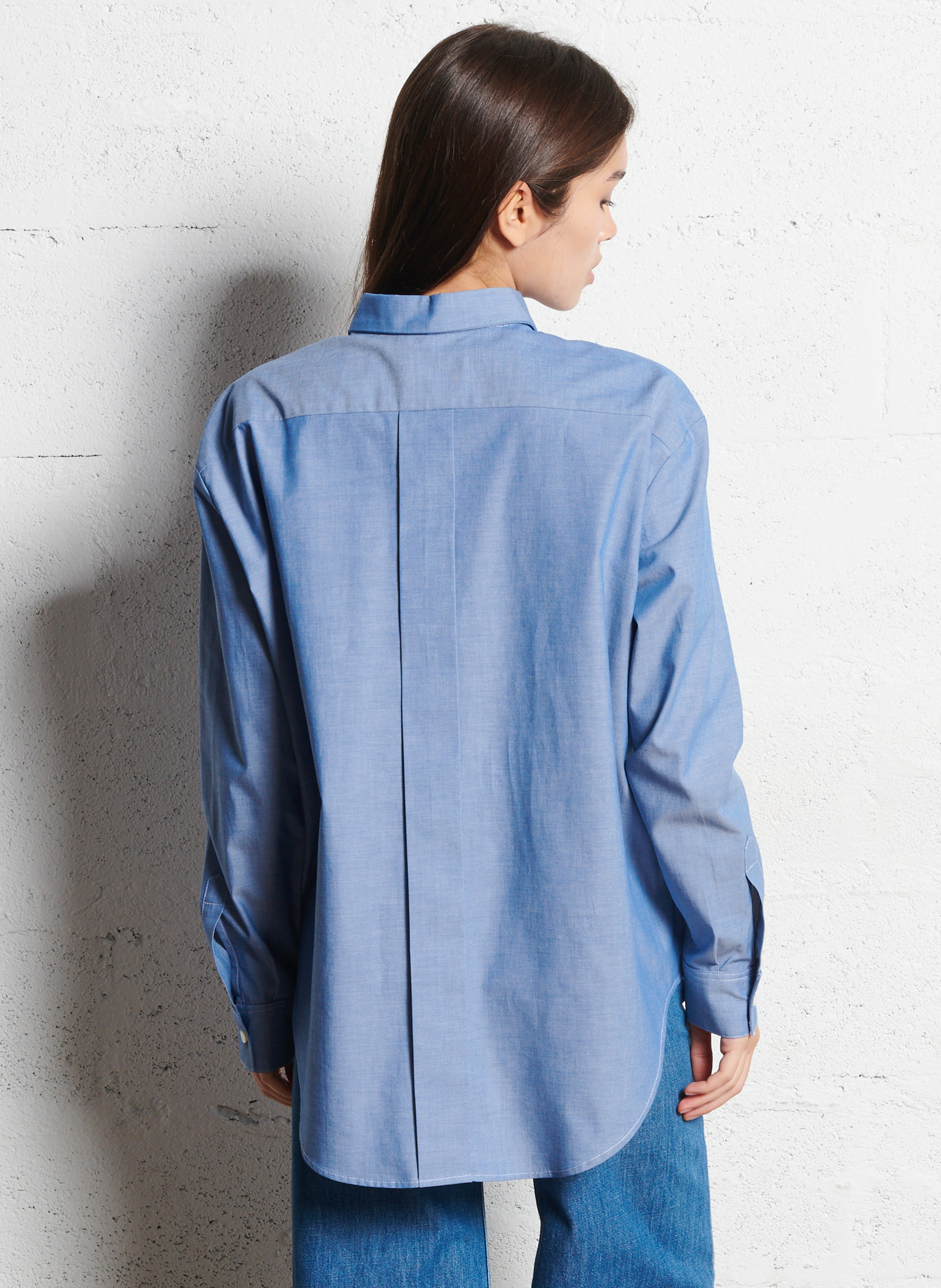 Katoenen oversized blouse ACQUAVERDE Blauw