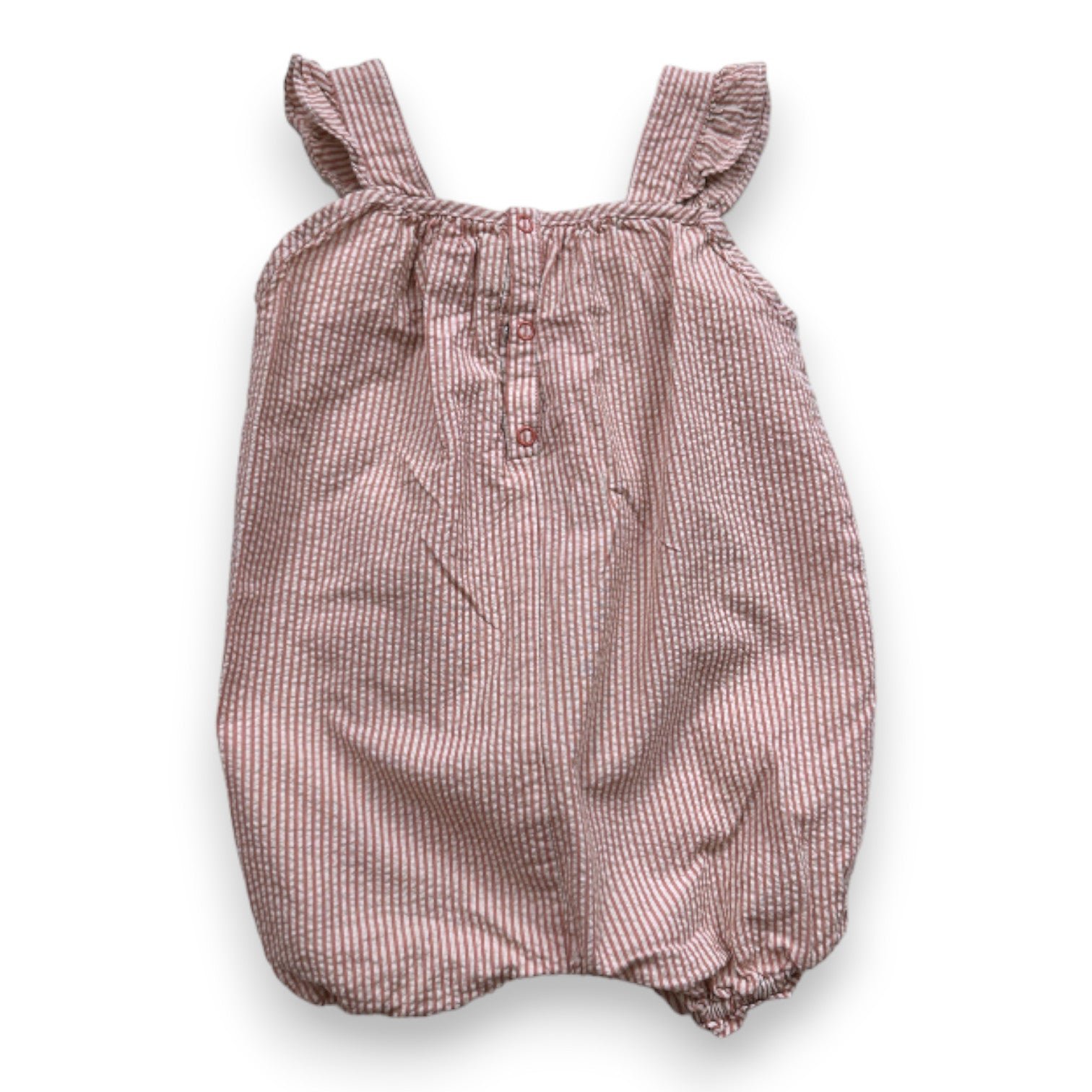 Orange Baby Overalls - 6 months PETIT BATEAU - Seconde Main Orange