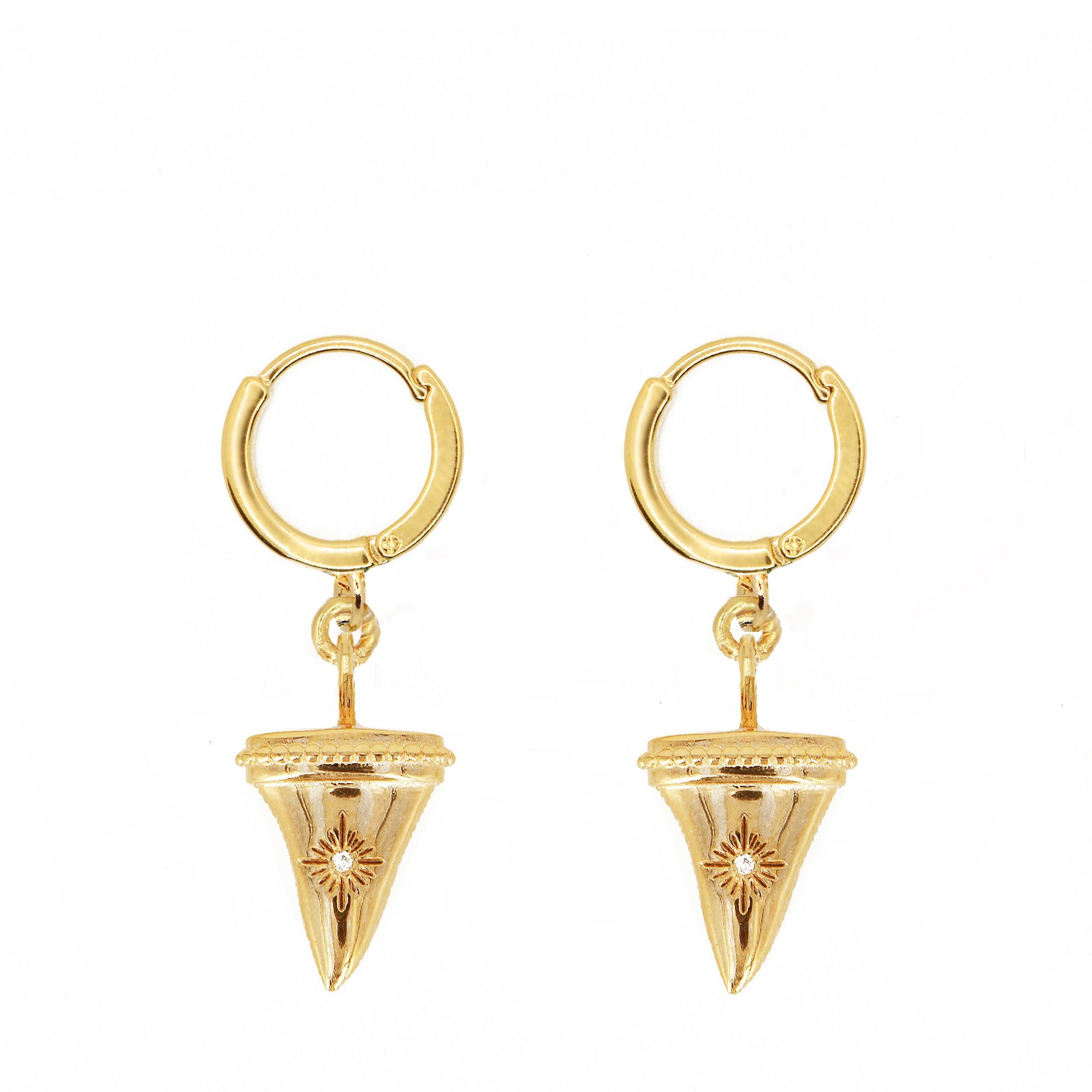 Bohemia gold-plated earrings NILAI Golden