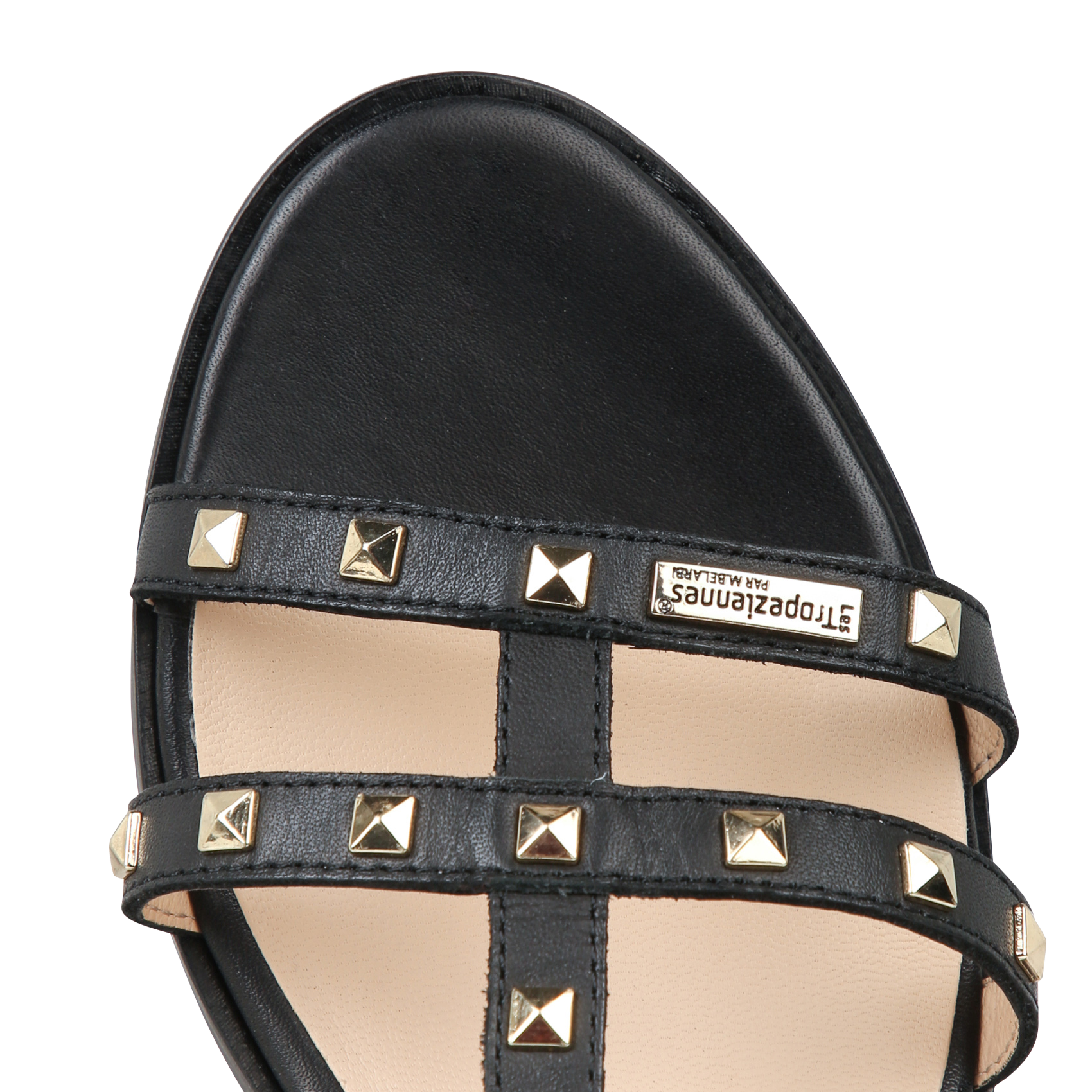 Studded open-toe high heel sandals LES TROPEZIENNES PAR M.BELARBI Black