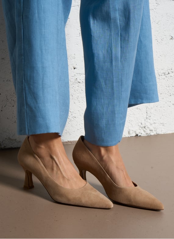 Pumps met hoge hak in kobaltblauw metallic Pumps met hoge hak in kobaltblauw metallic