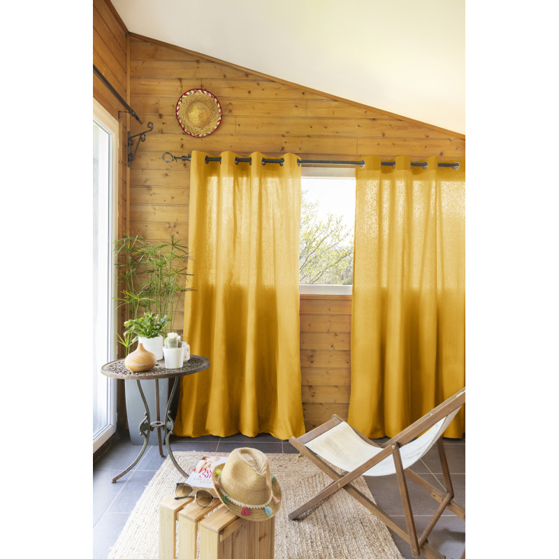 Blackout and Thermal Curtains L'EFFET PAPILLON Yellow