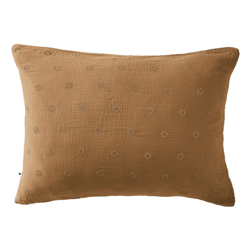 Cotton percale pillow case L'EFFET PAPILLON