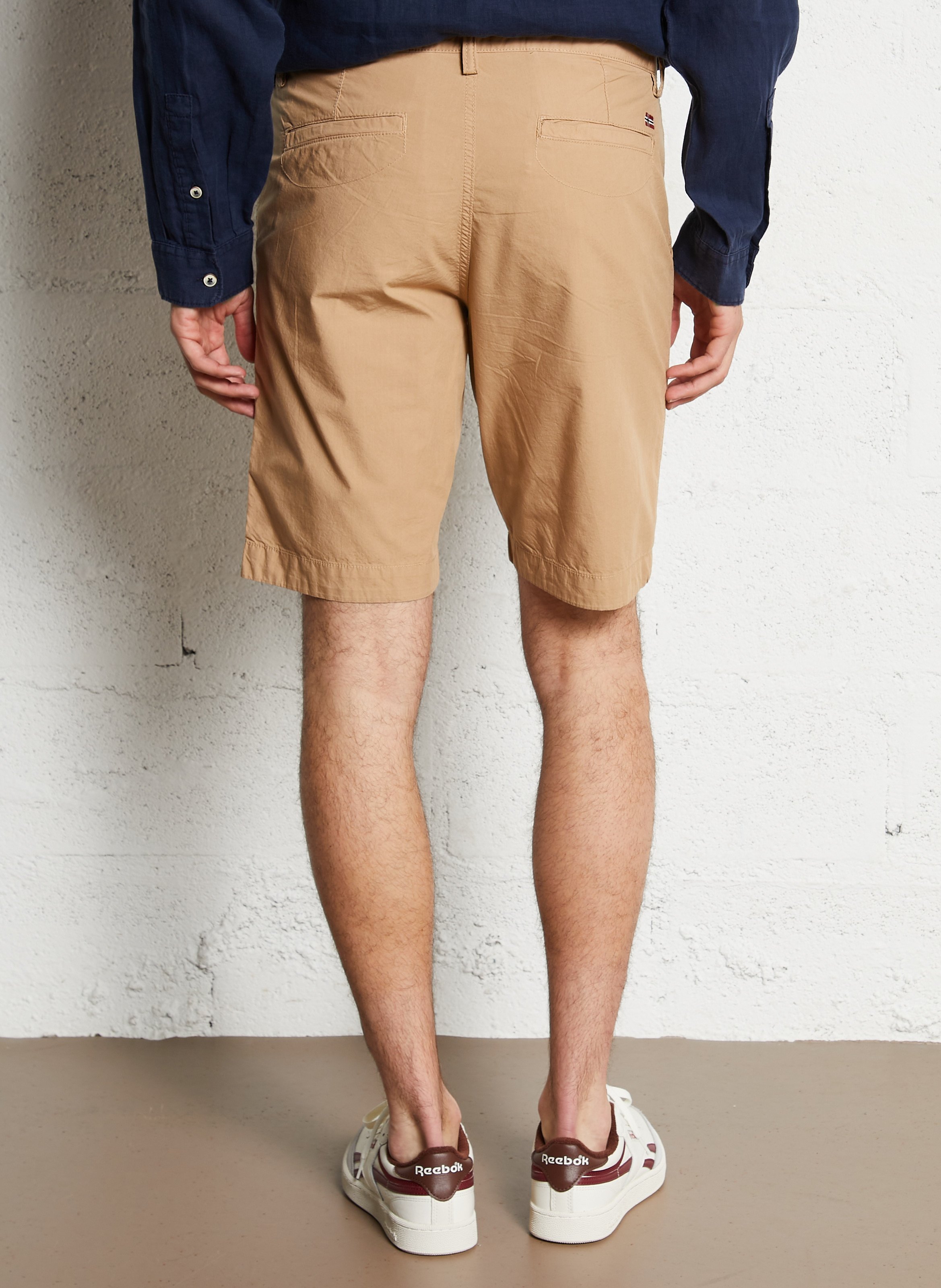 Straight cotton shorts NAPAPIJRI Beige